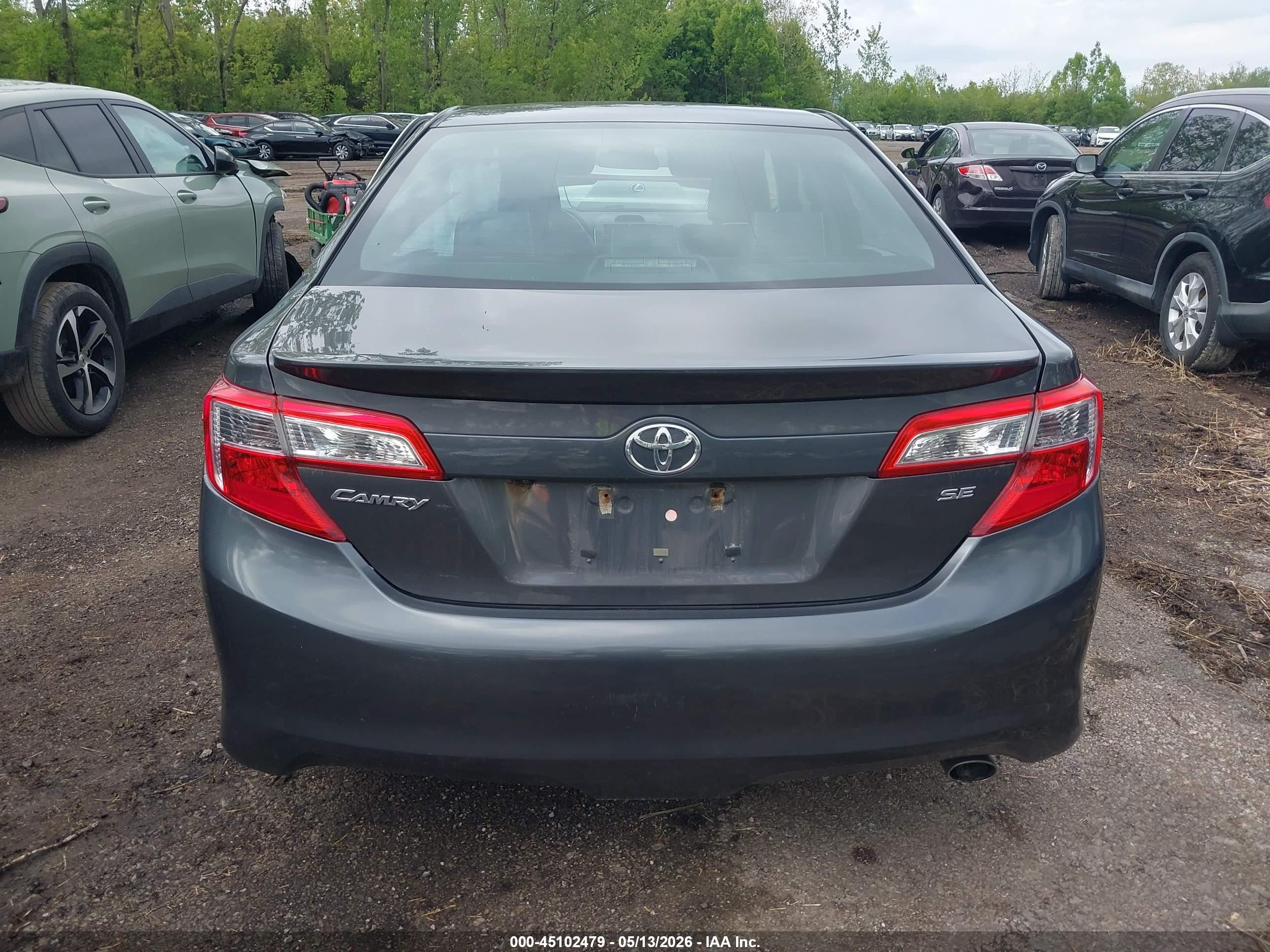 2014 Toyota Camry Se Sport Gray vin: 4T1BF1FK3EU871735