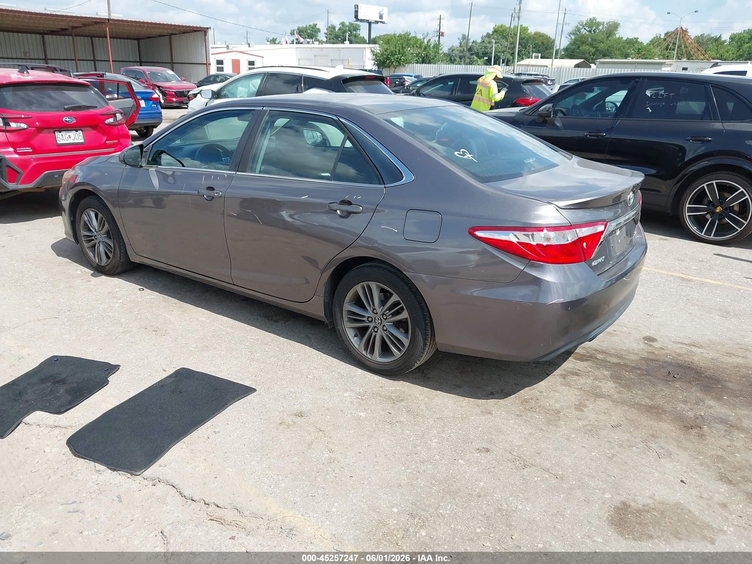 2015 Toyota Camry Se Gray vin: 4T1BF1FK3FU014672
