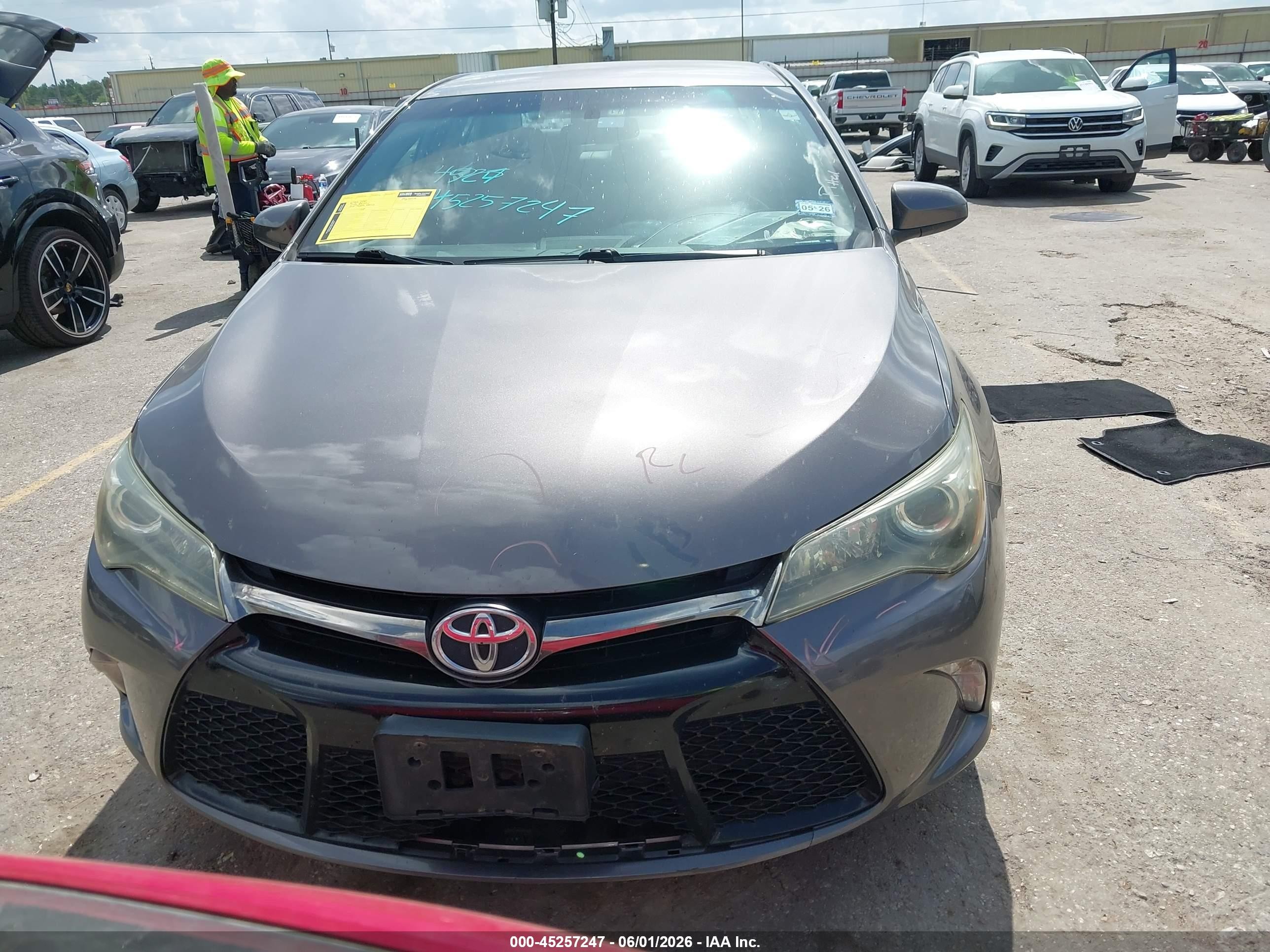 2015 Toyota Camry Se Gray vin: 4T1BF1FK3FU014672