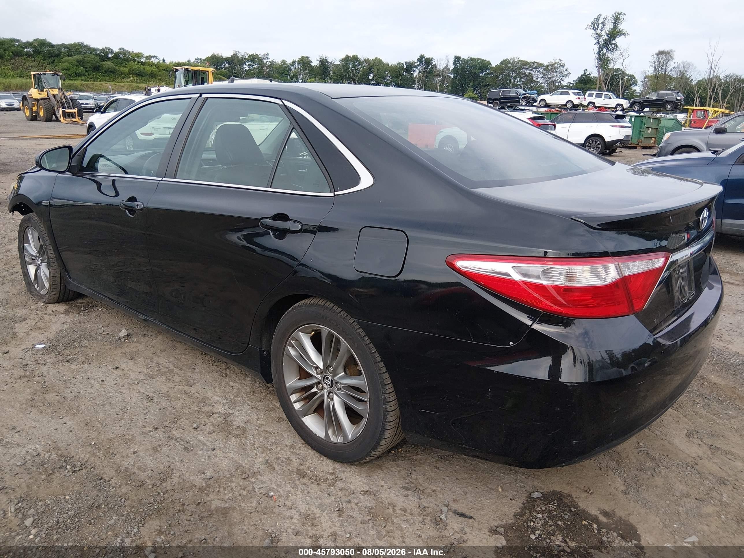 2015 Toyota Camry Se Black vin: 4T1BF1FK3FU042651