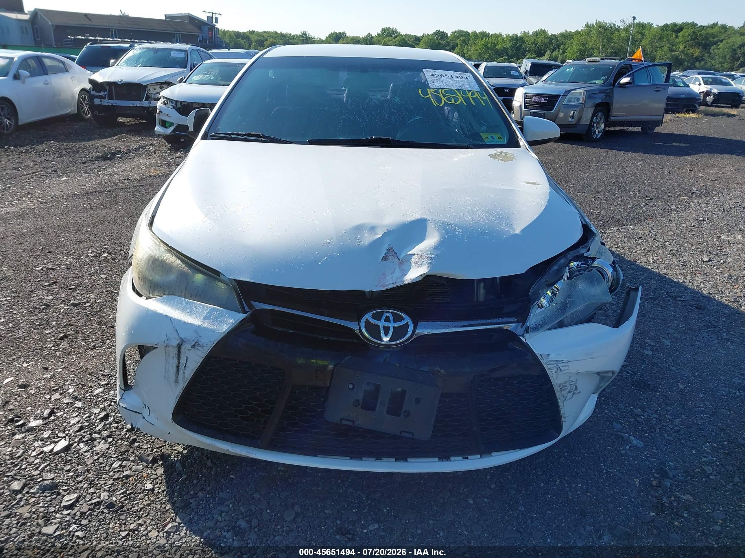 2015 Toyota Camry Se White vin: 4T1BF1FK3FU048420