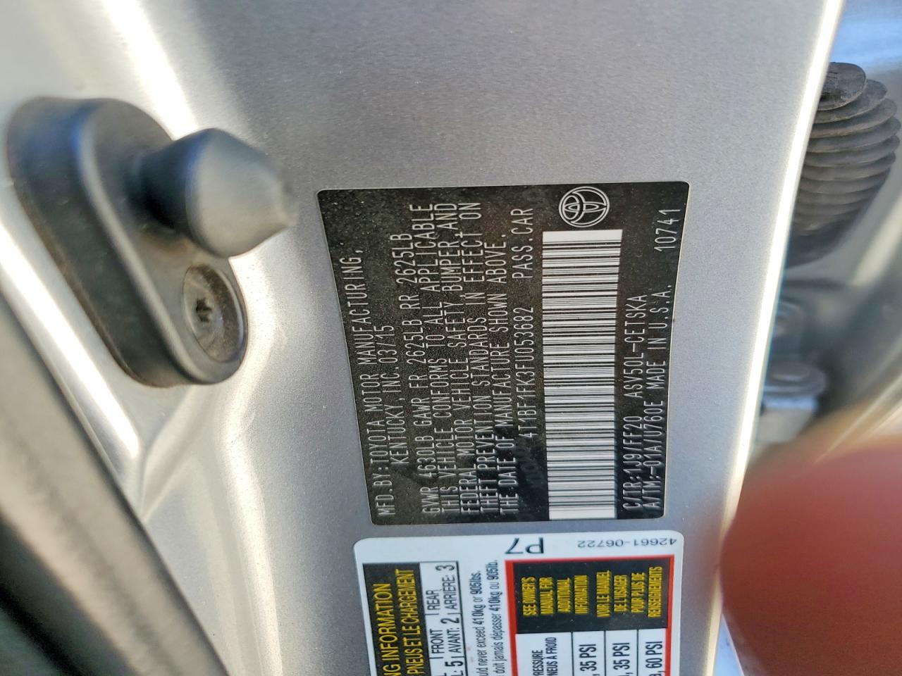 2015 Toyota Camry Se Gray vin: 4T1BF1FK3FU053682