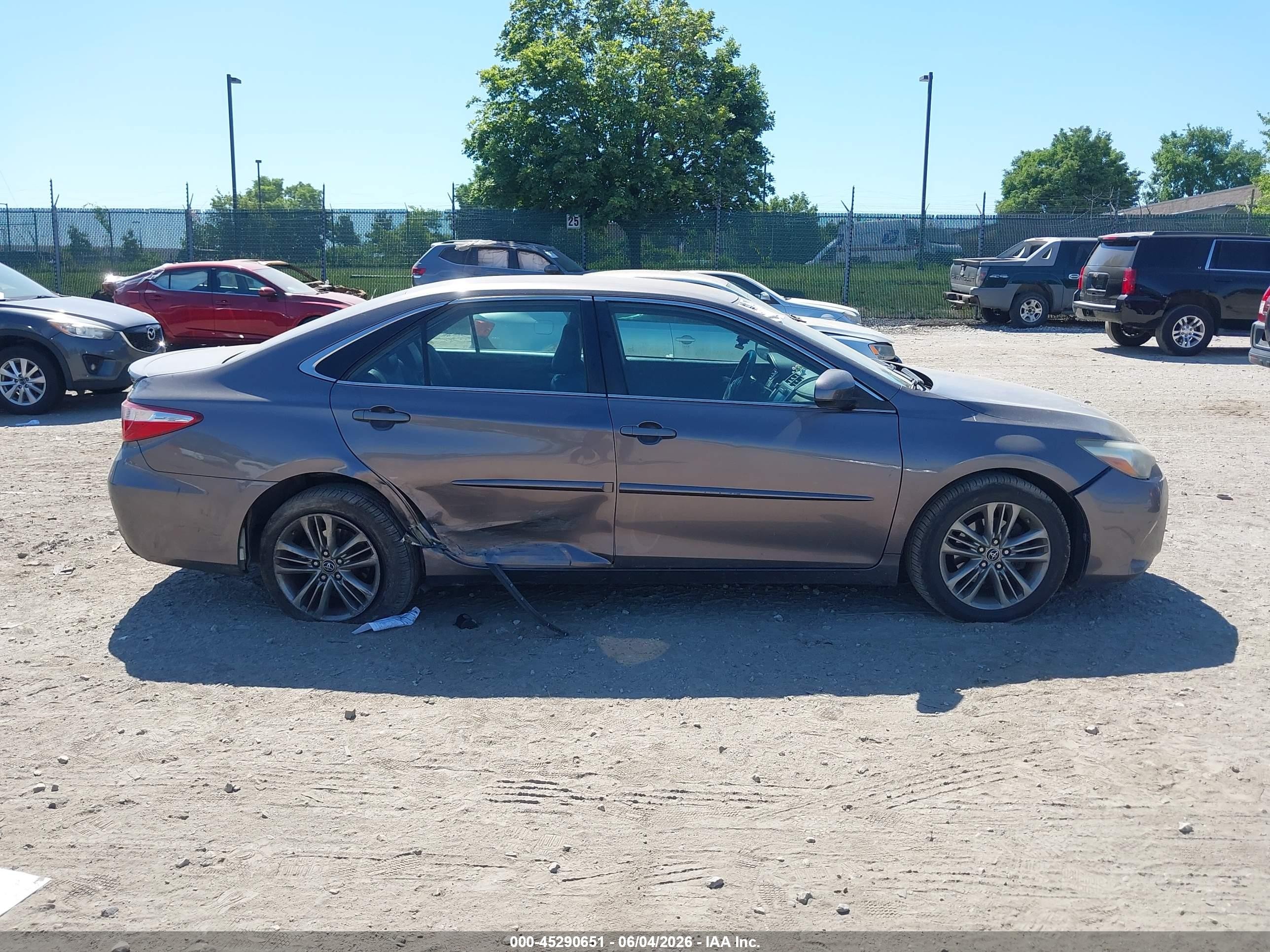 2015 Toyota Camry Se Gray vin: 4T1BF1FK3FU059644