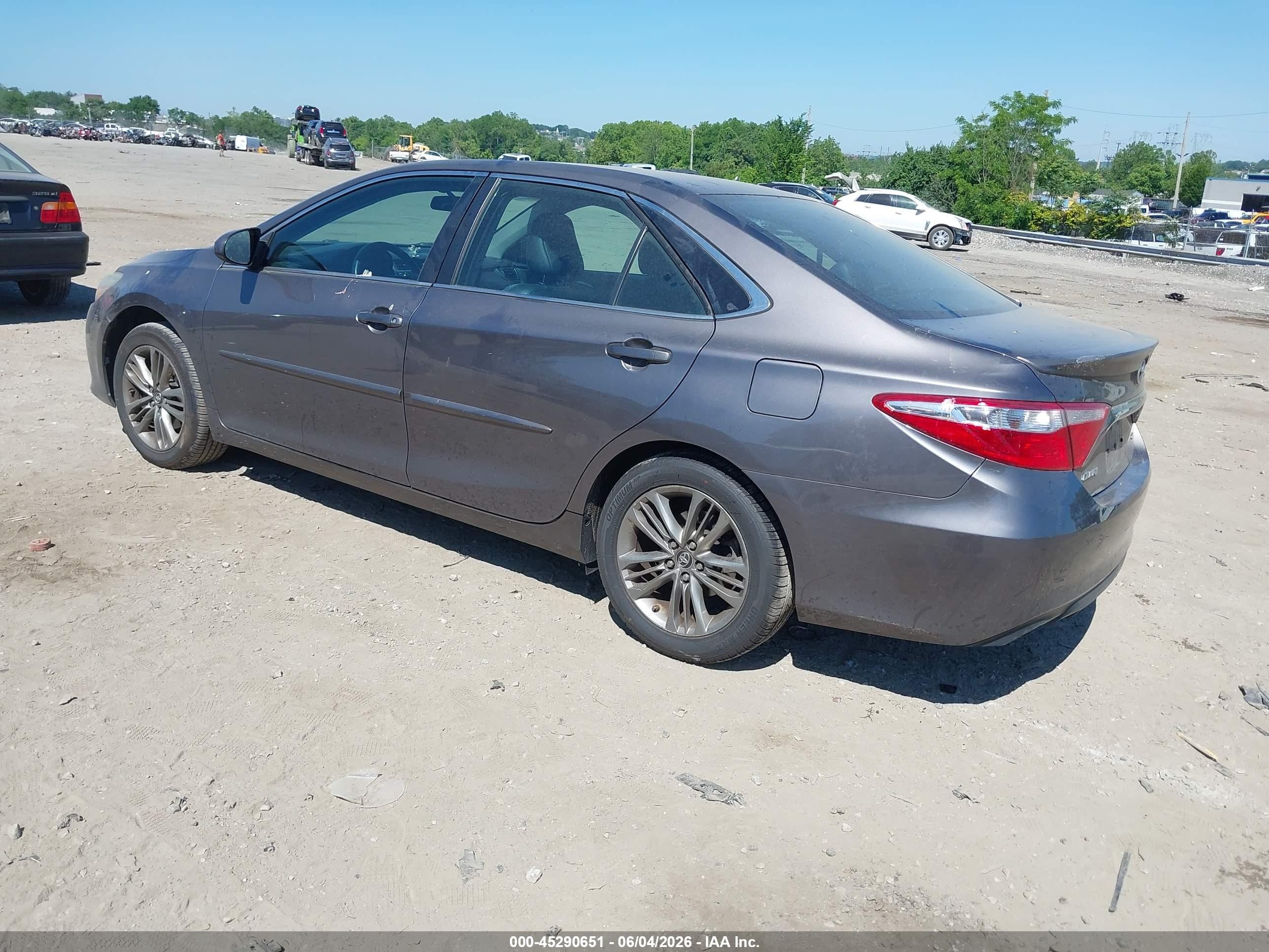 2015 Toyota Camry Se Gray vin: 4T1BF1FK3FU059644