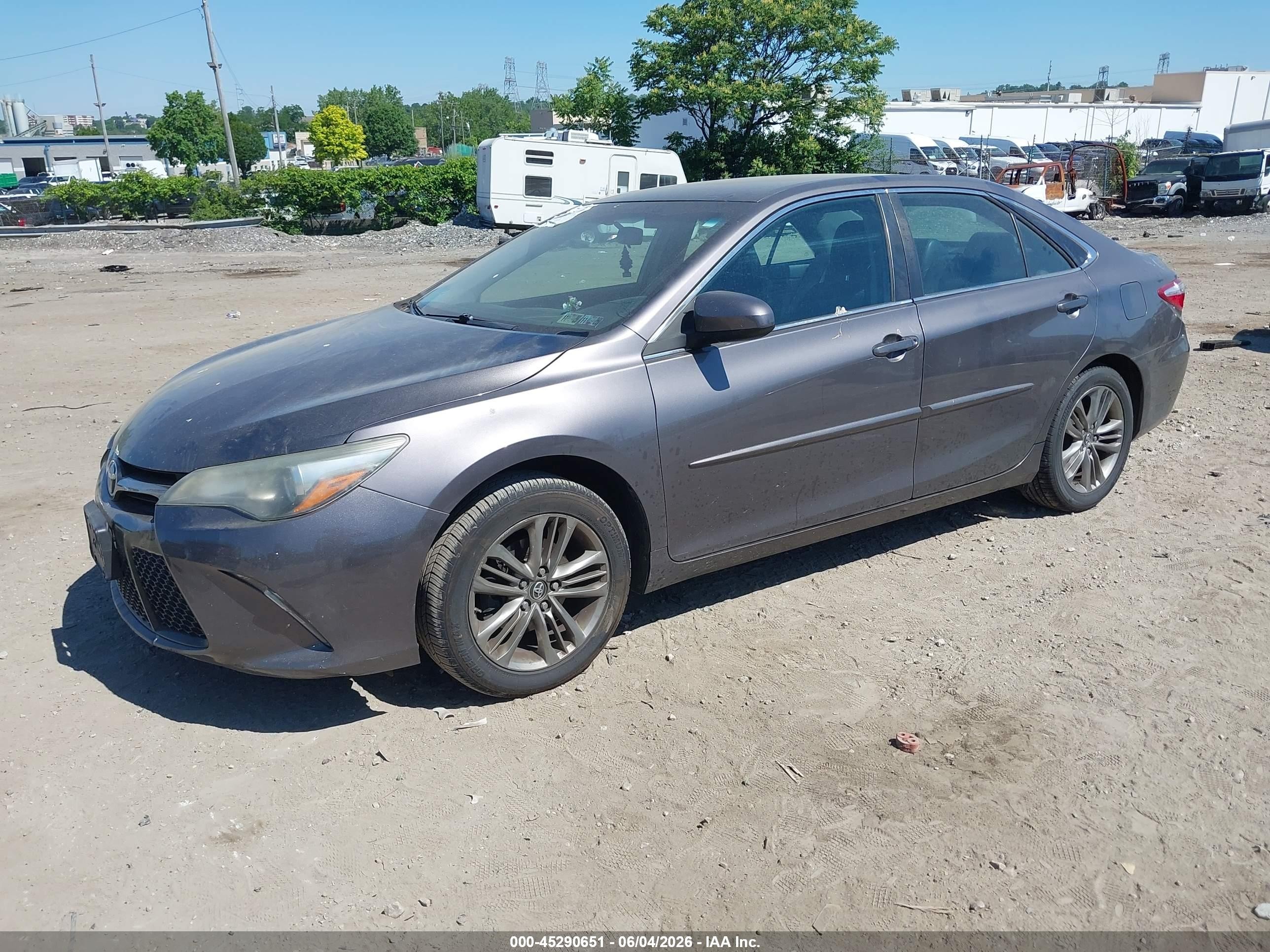 2015 Toyota Camry Se Gray vin: 4T1BF1FK3FU059644