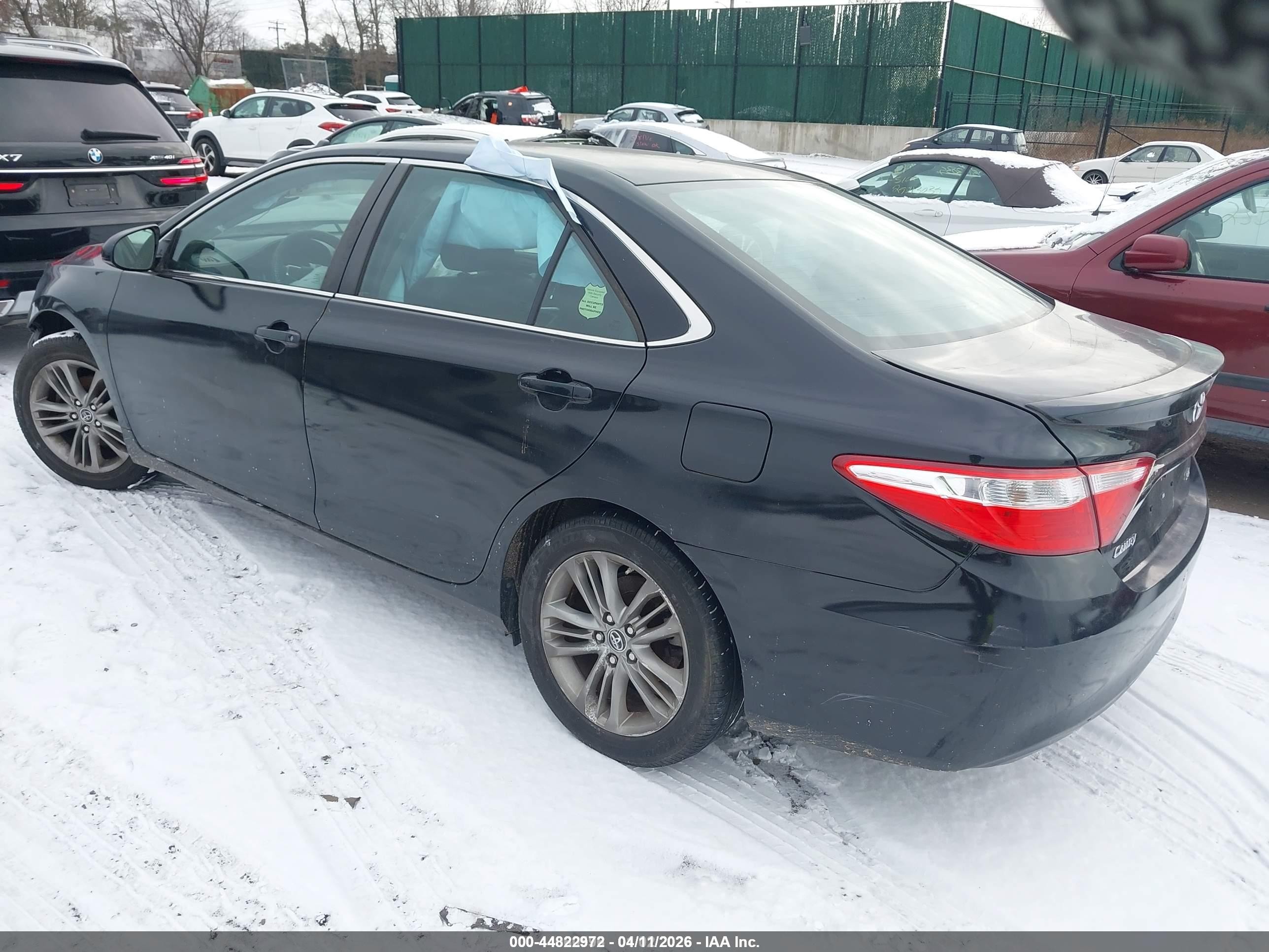 2015 Toyota Camry Se Black vin: 4T1BF1FK3FU081935