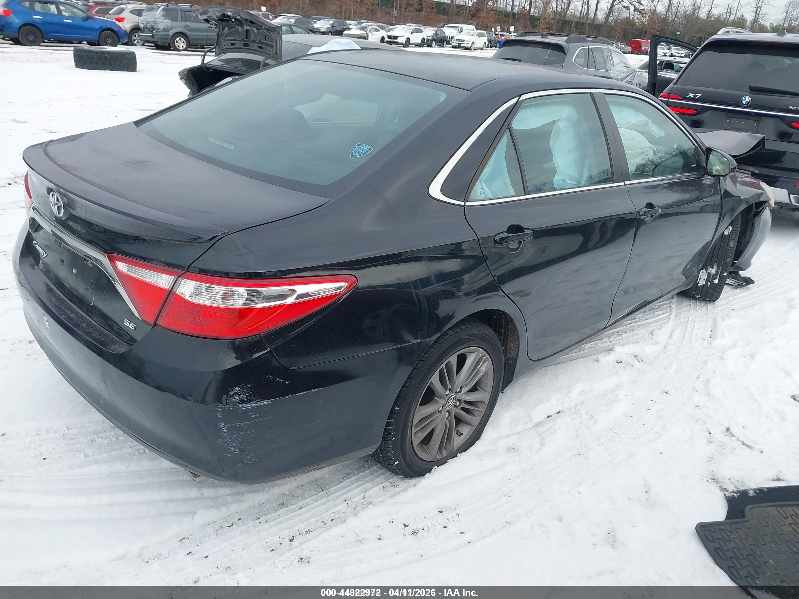 2015 Toyota Camry Se Black vin: 4T1BF1FK3FU081935