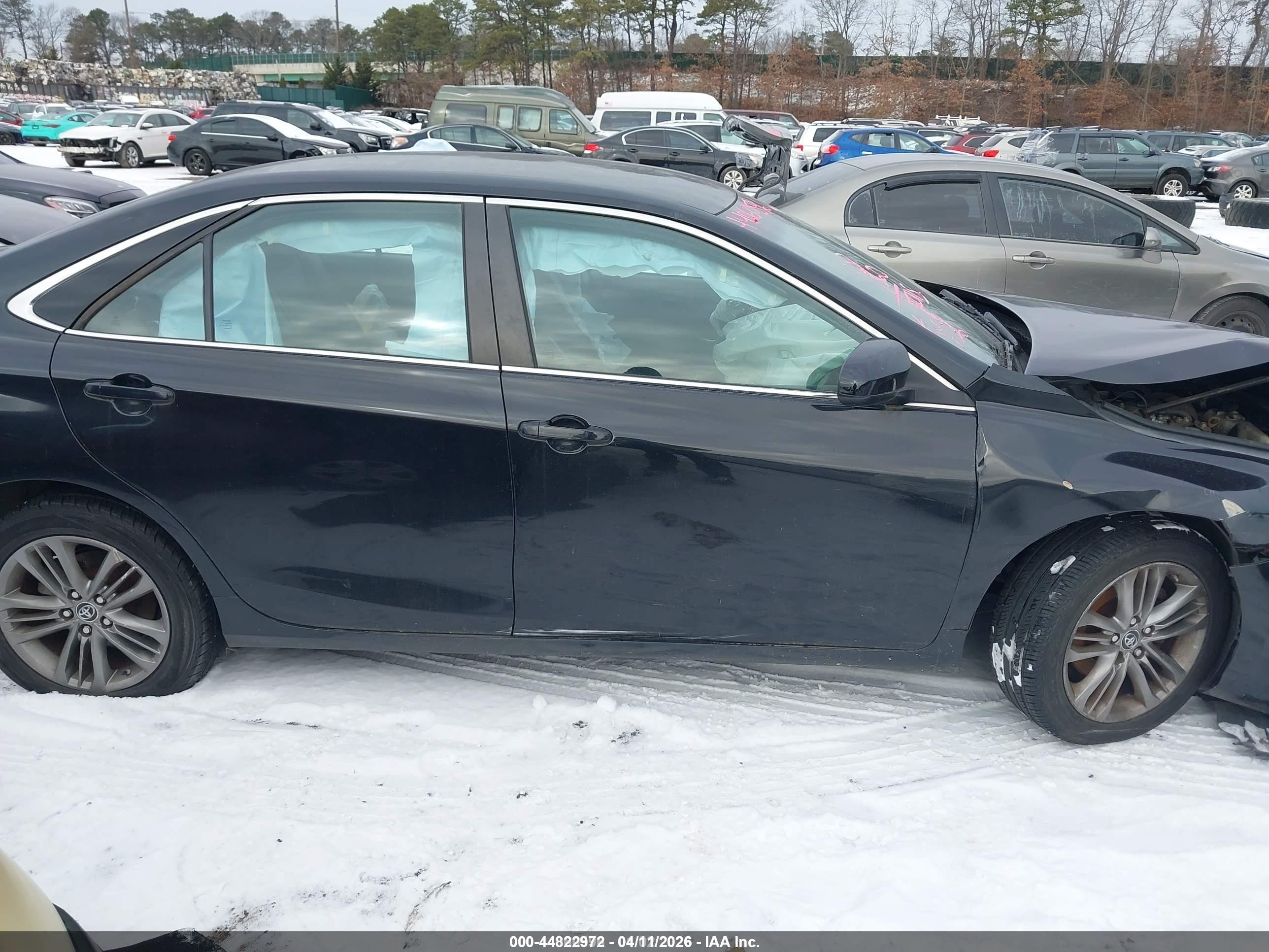2015 Toyota Camry Se Black vin: 4T1BF1FK3FU081935