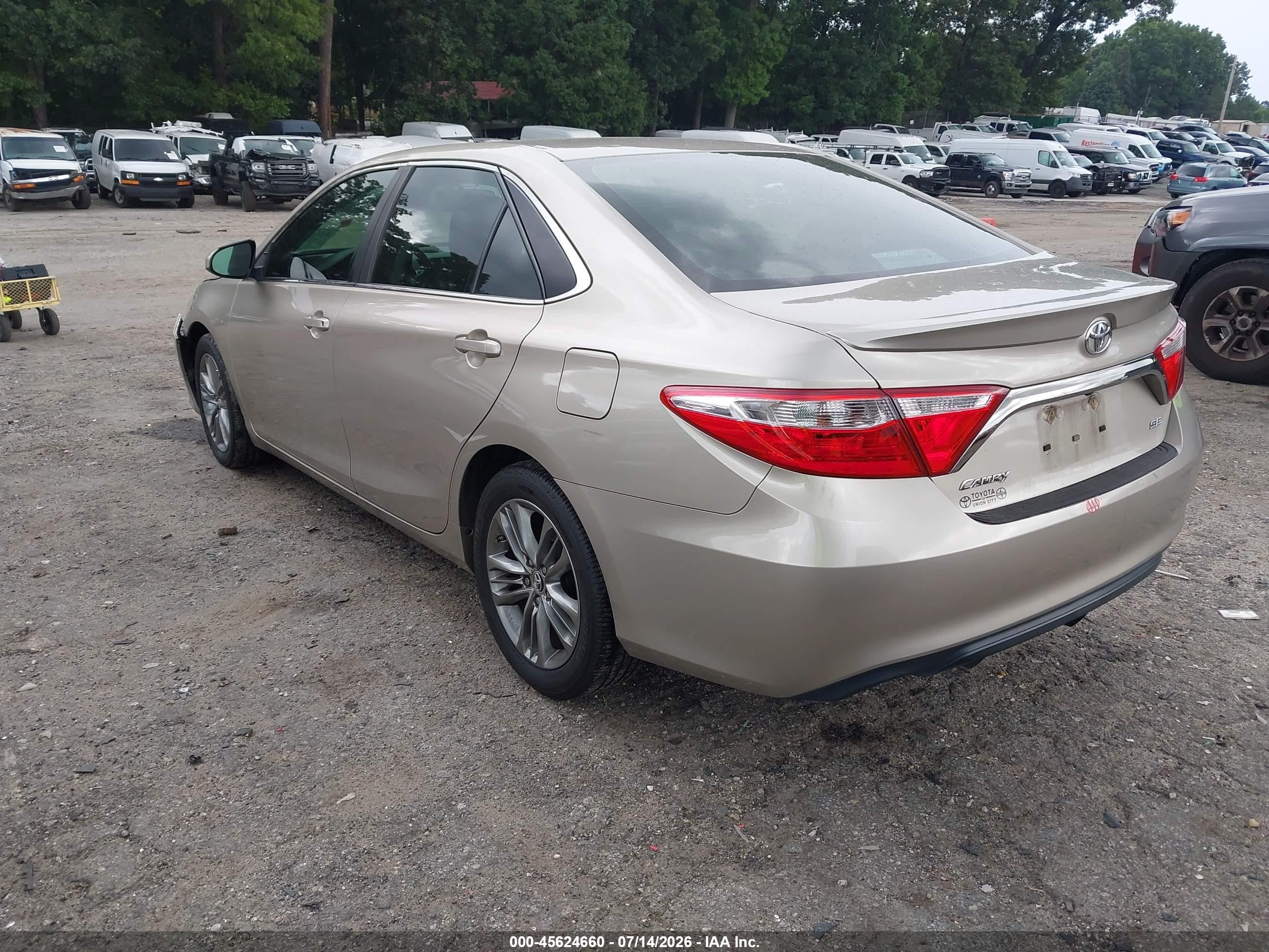 2015 Toyota Camry Se Beige vin: 4T1BF1FK3FU109555