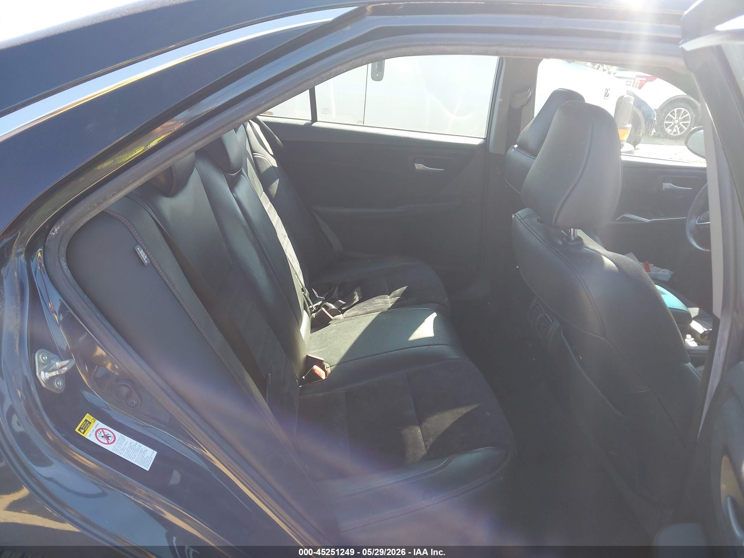 2015 Toyota Camry Xse Black vin: 4T1BF1FK3FU495006
