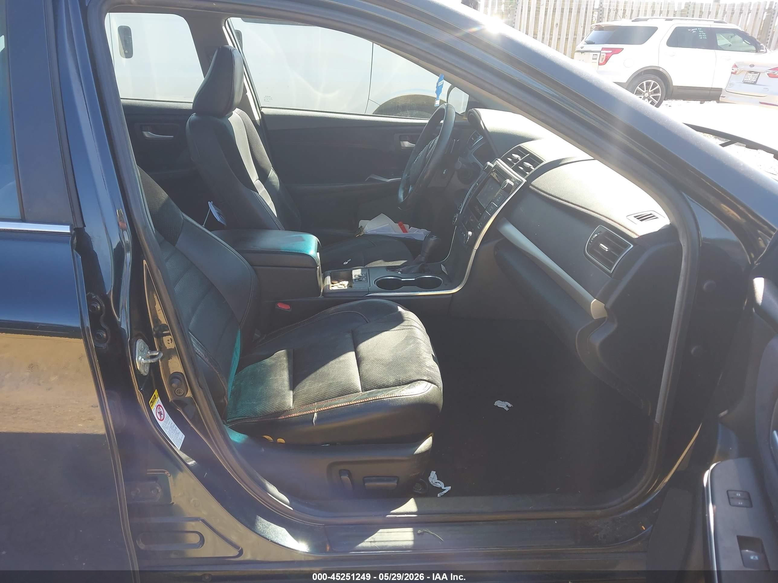 2015 Toyota Camry Xse Black vin: 4T1BF1FK3FU495006