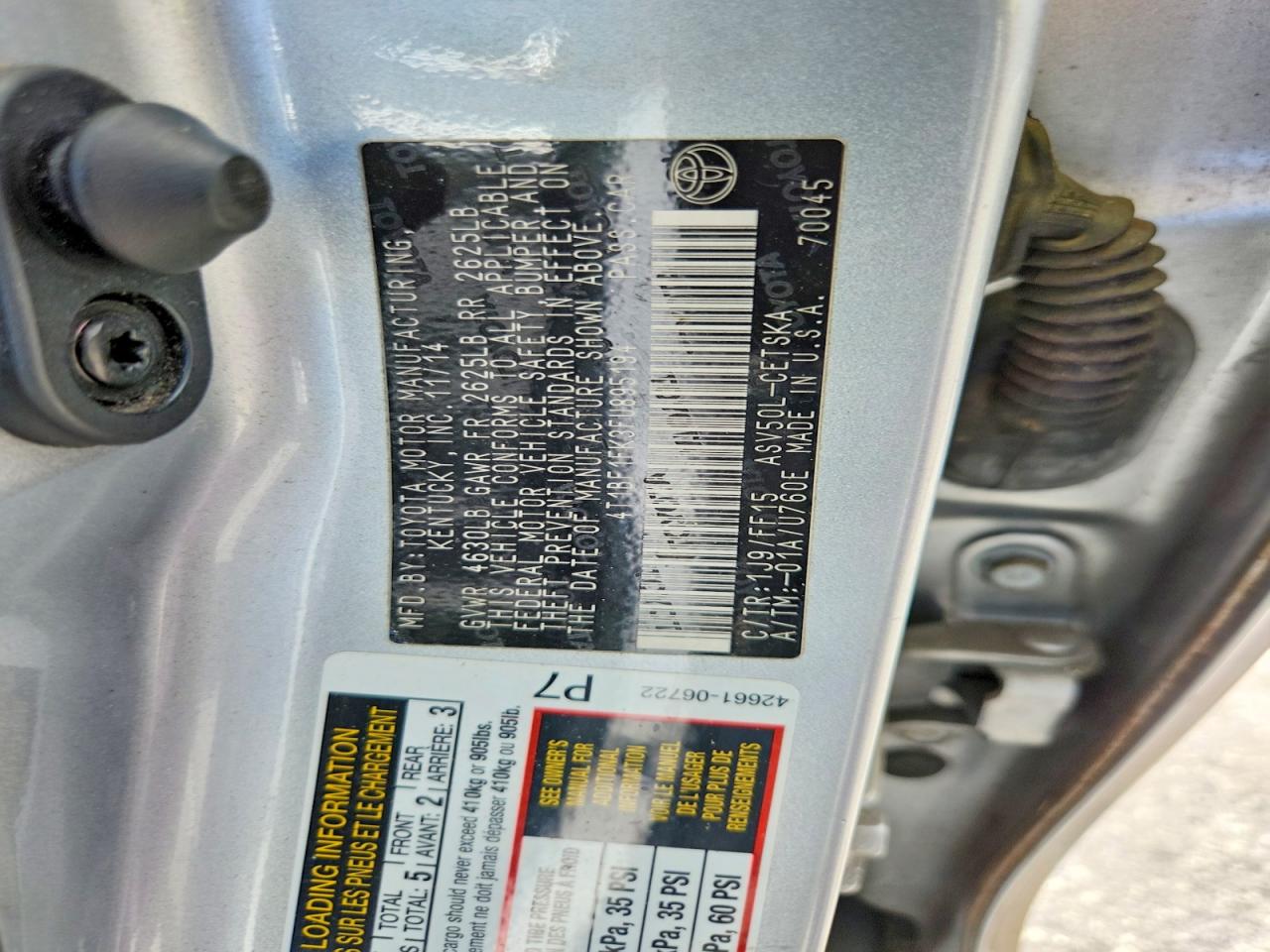 2015 Toyota Camry Se Silver vin: 4T1BF1FK3FU895194