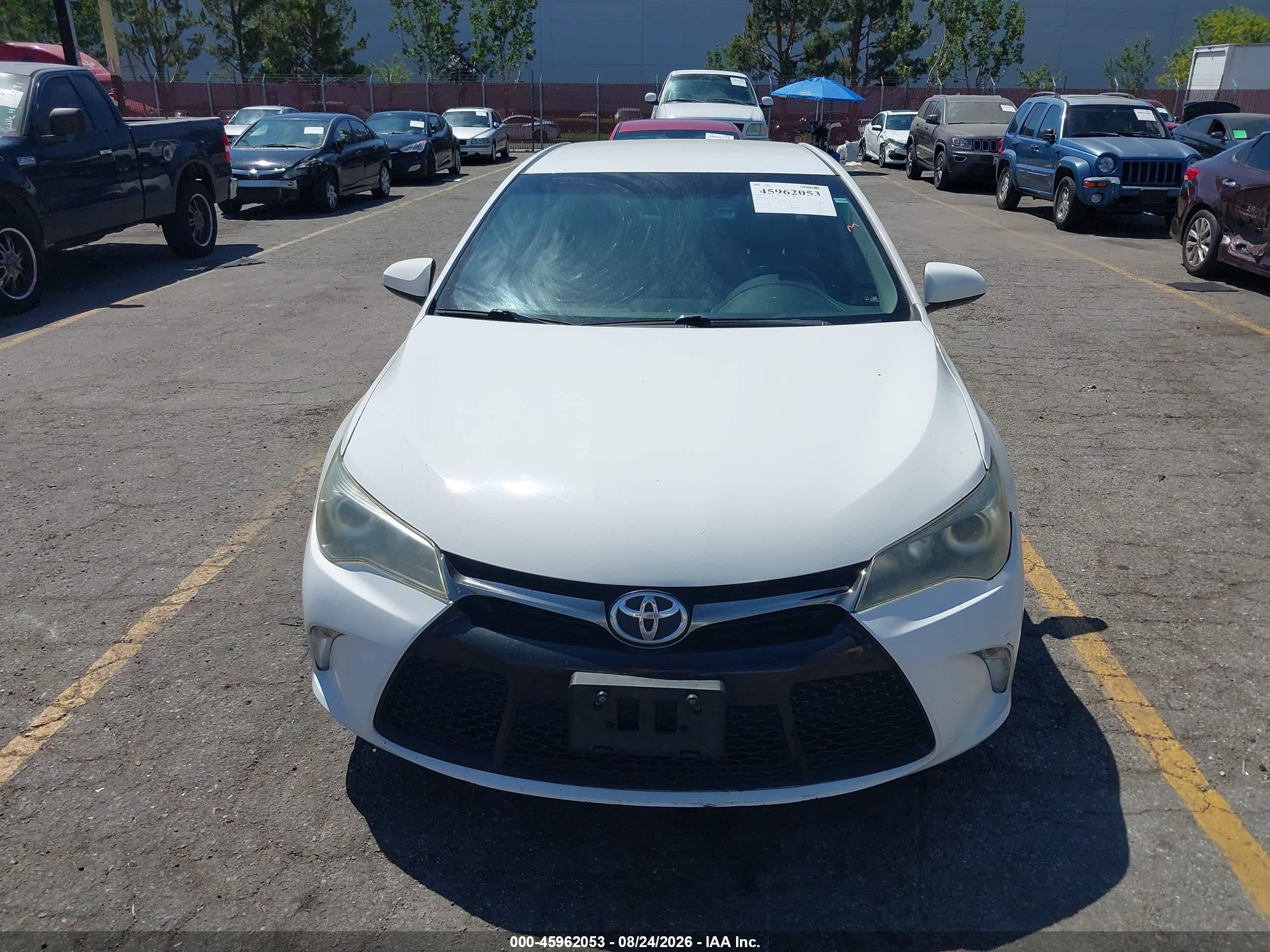 2015 Toyota Camry Se White vin: 4T1BF1FK3FU902323