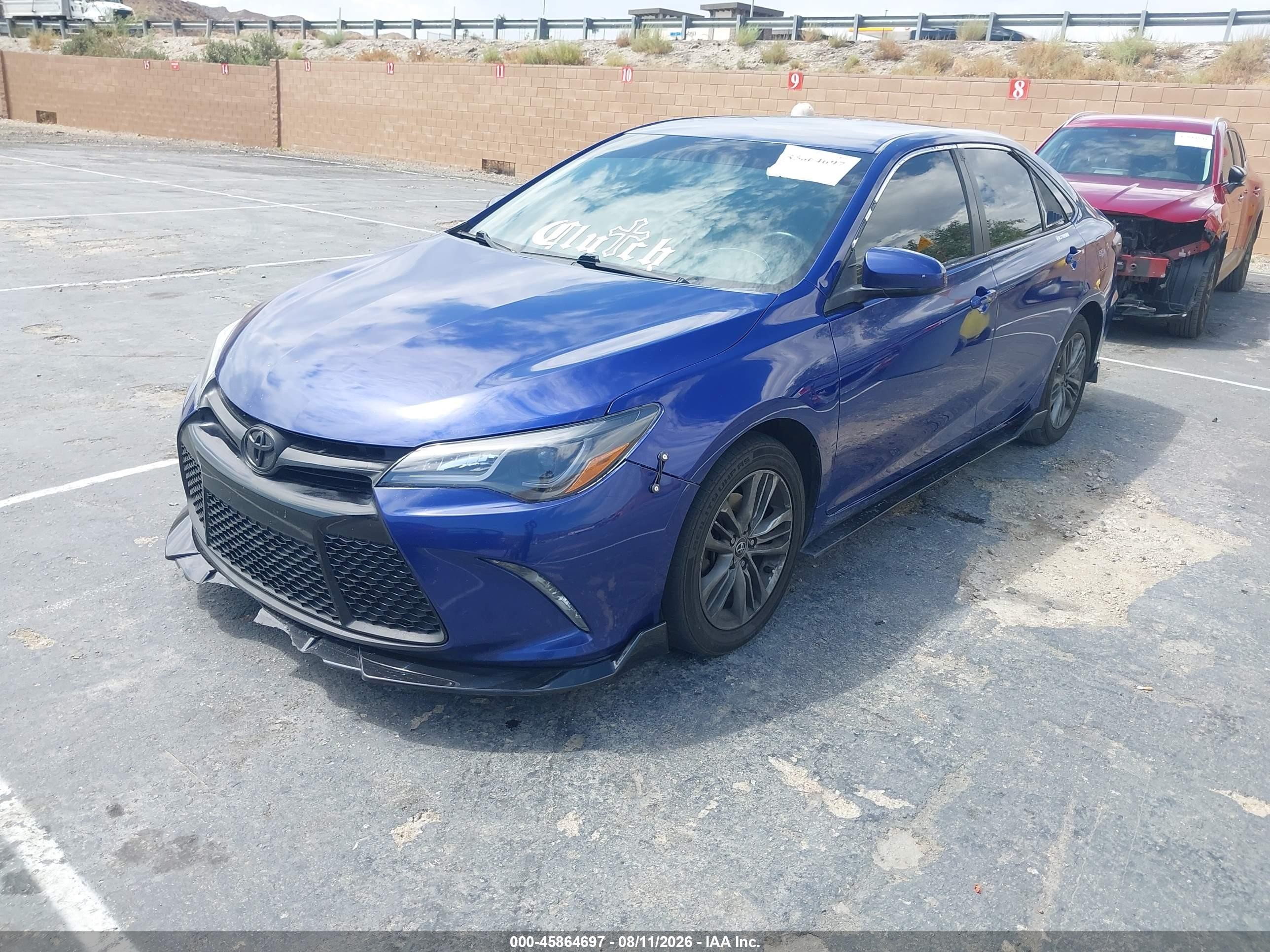 2015 Toyota Camry Se Blue vin: 4T1BF1FK3FU902452