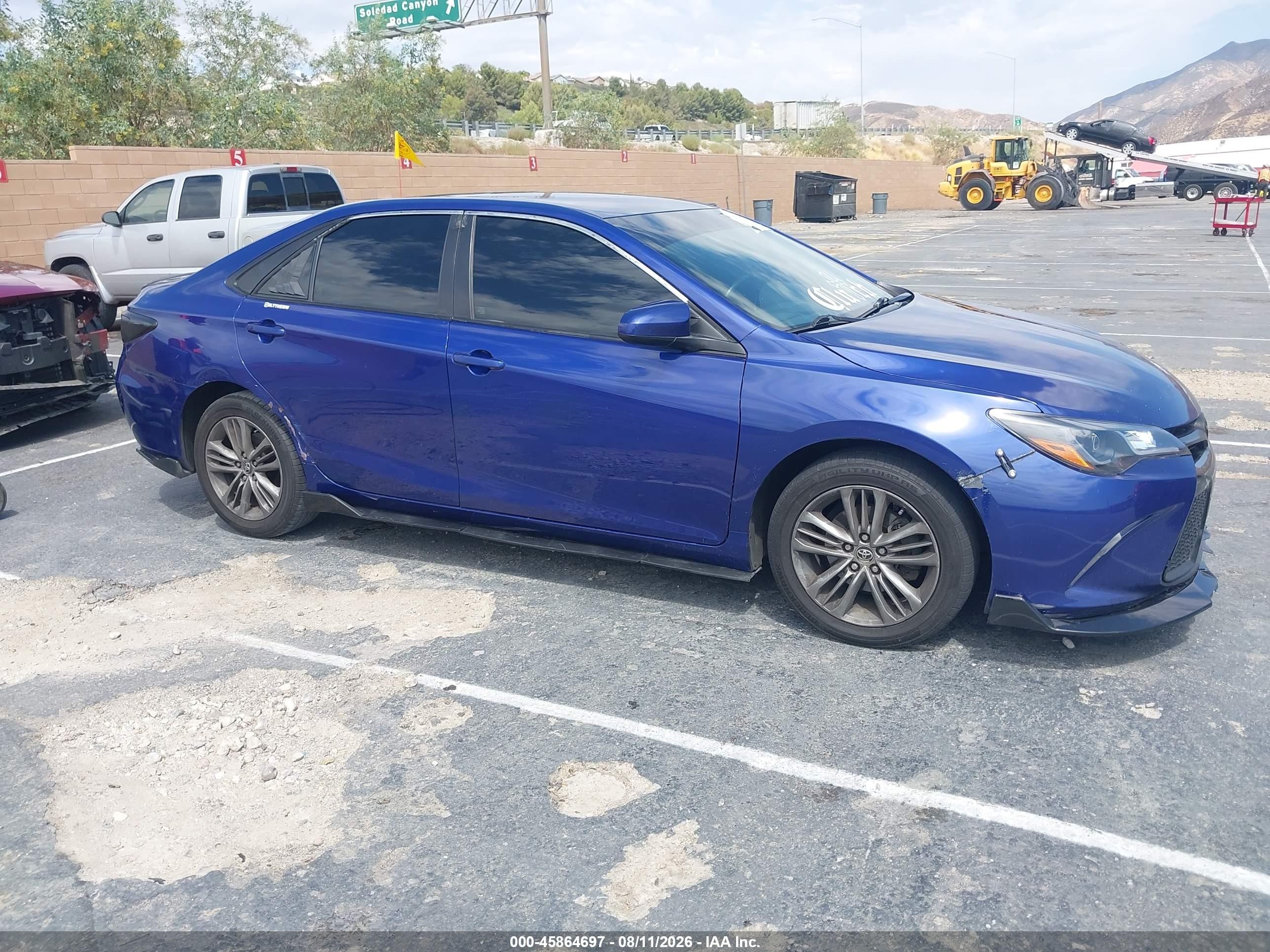 2015 Toyota Camry Se Blue vin: 4T1BF1FK3FU902452