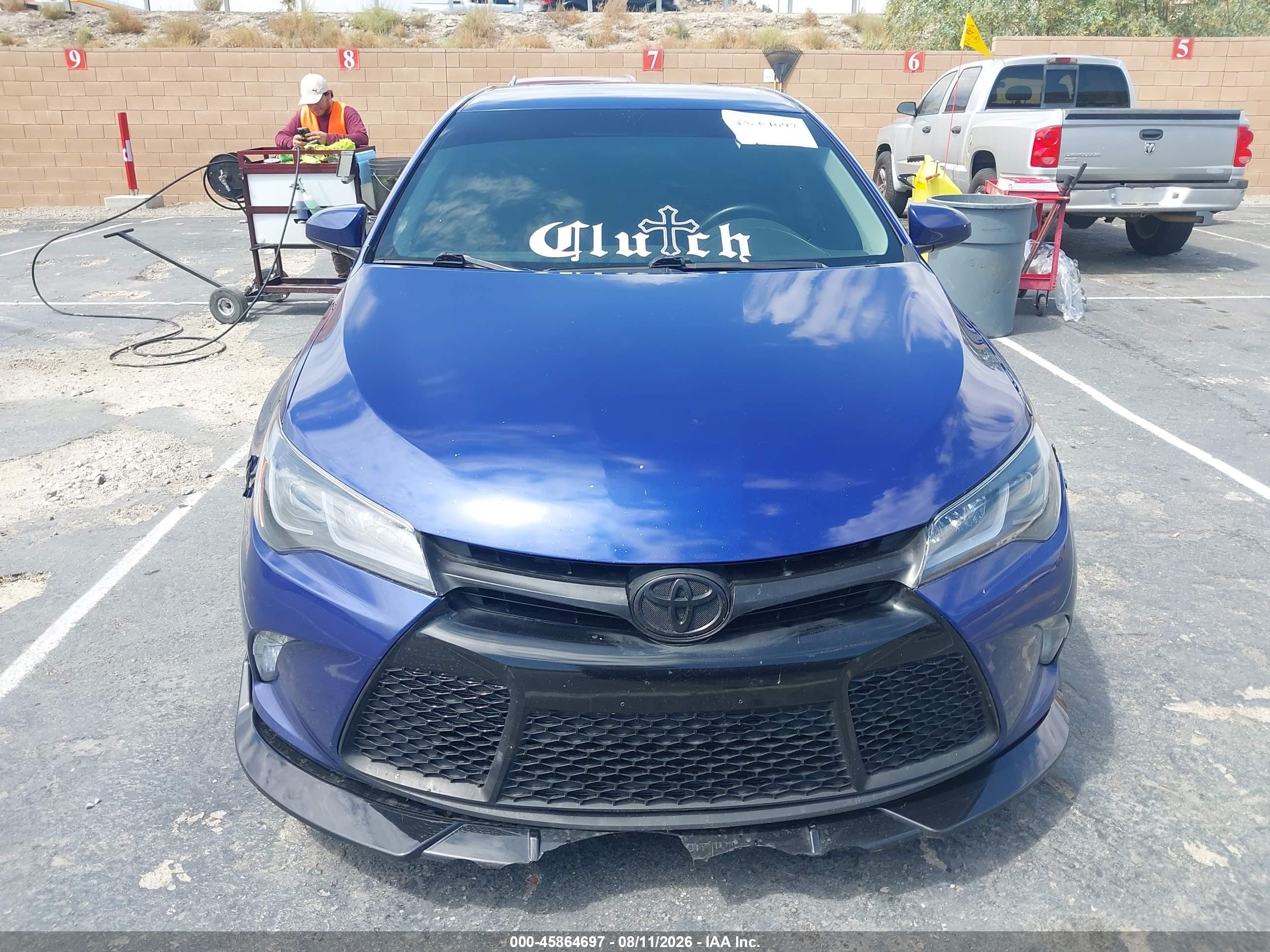 2015 Toyota Camry Se Blue vin: 4T1BF1FK3FU902452