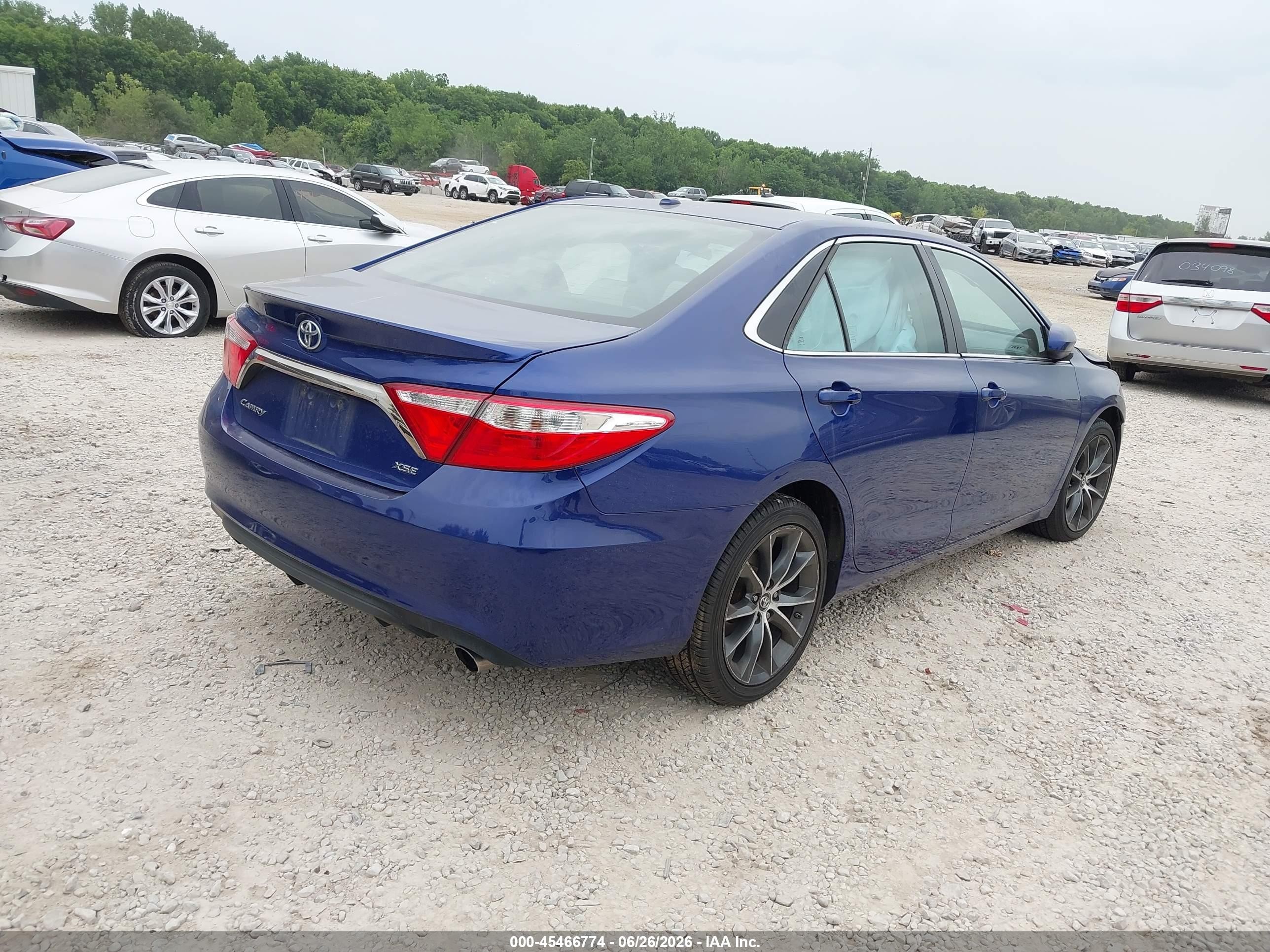 2015 Toyota Camry Xse Синий vin: 4T1BF1FK3FU921647