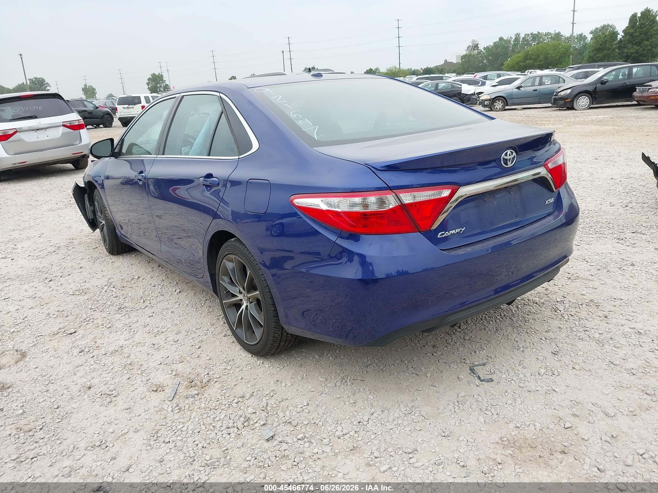 2015 Toyota Camry Xse Синий vin: 4T1BF1FK3FU921647