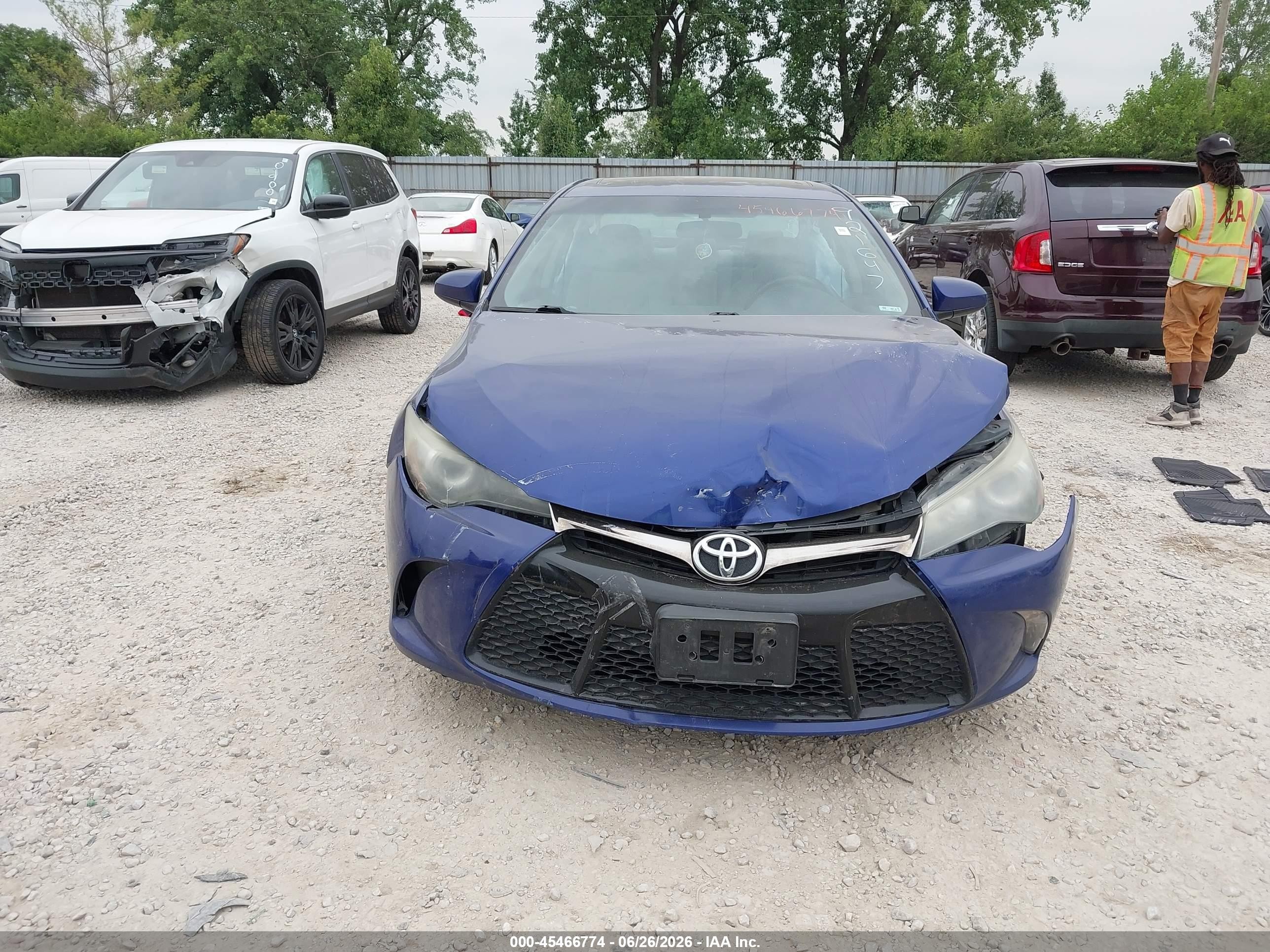 2015 Toyota Camry Xse Синий vin: 4T1BF1FK3FU921647