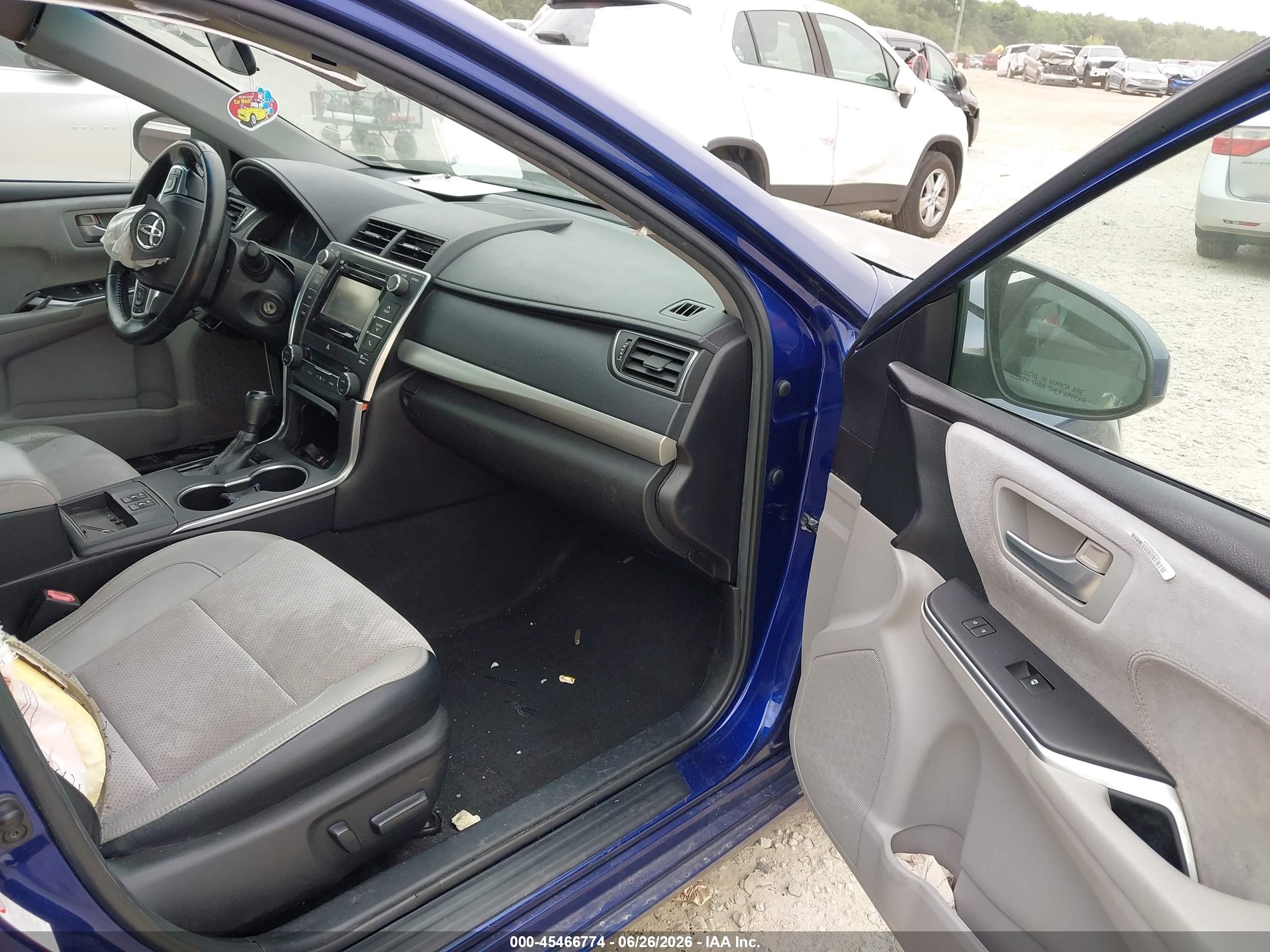 2015 Toyota Camry Xse Синий vin: 4T1BF1FK3FU921647