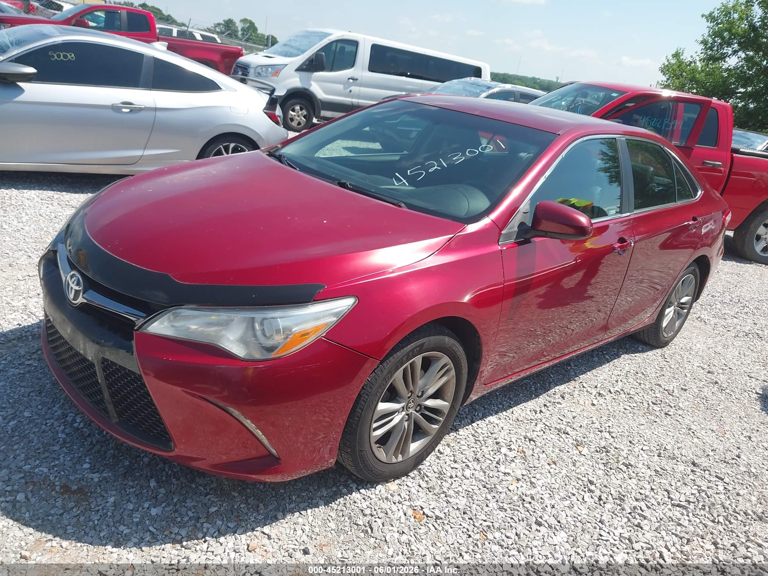 2015 Toyota Camry Se Red vin: 4T1BF1FK3FU923575