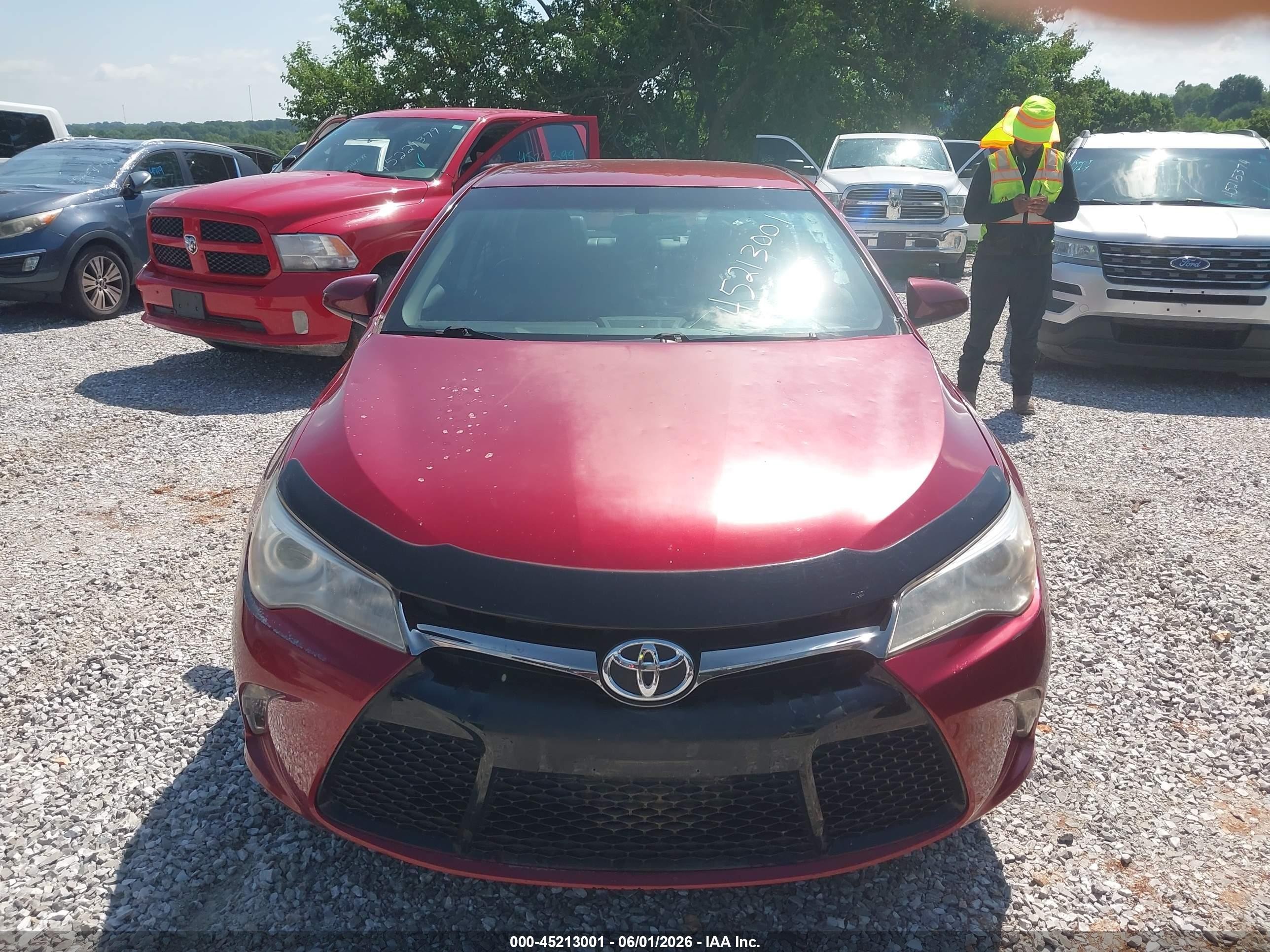 2015 Toyota Camry Se Red vin: 4T1BF1FK3FU923575