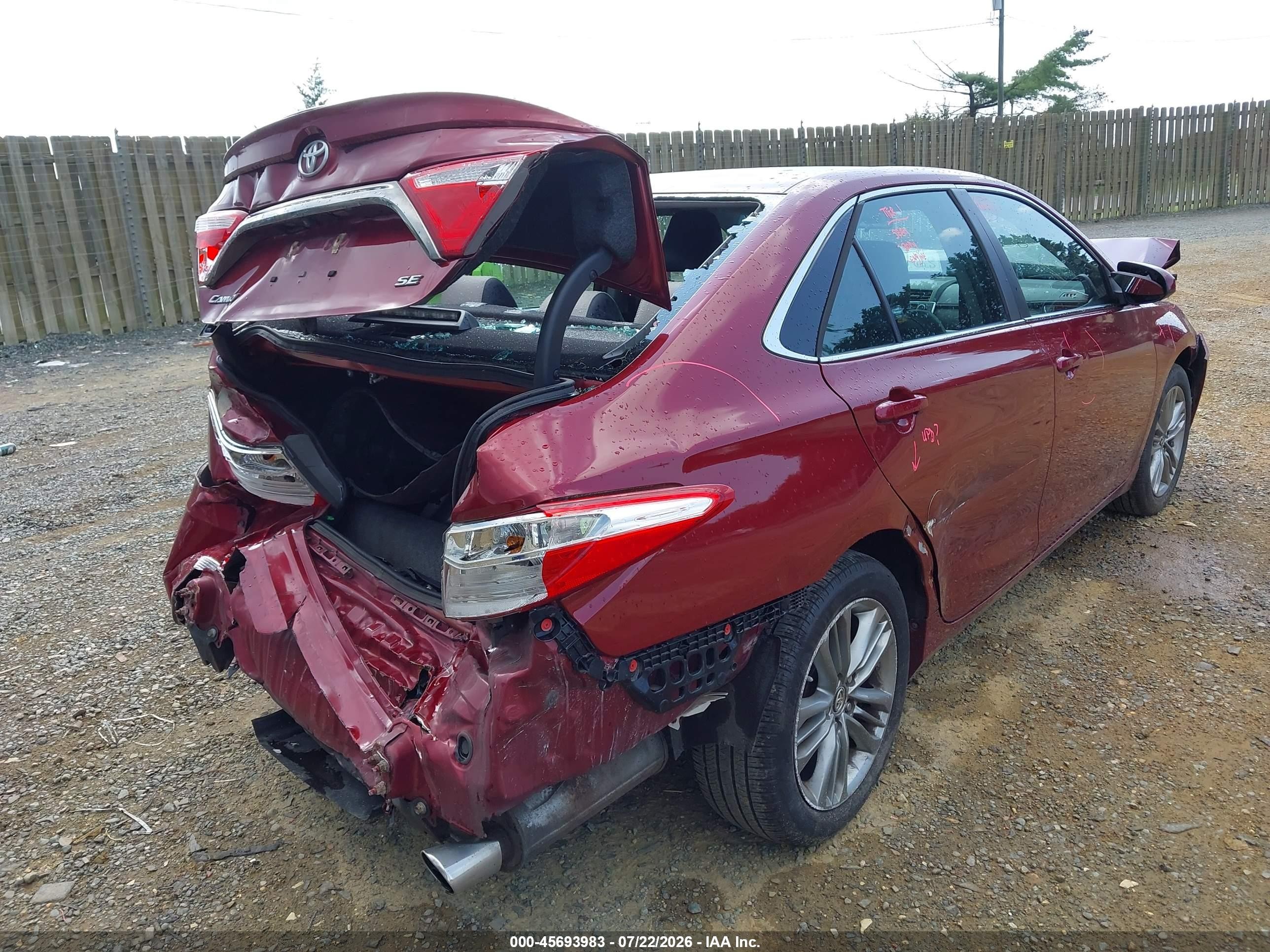 2015 Toyota Camry Se Red vin: 4T1BF1FK3FU945141