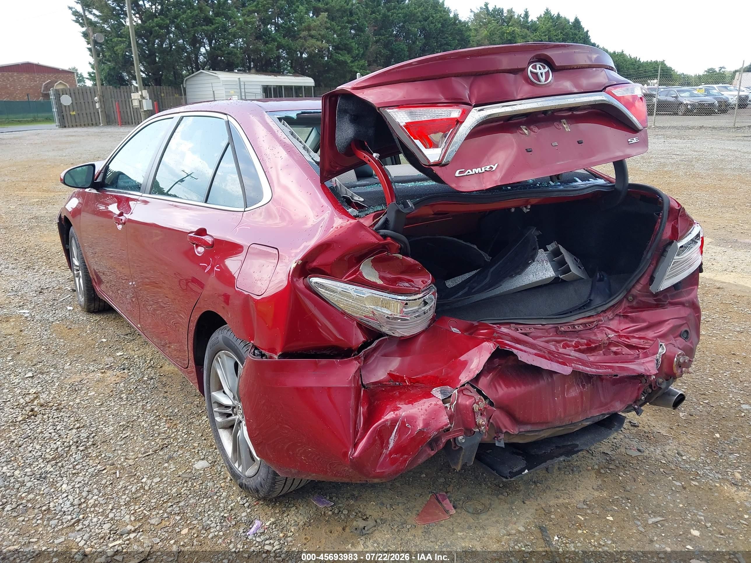 2015 Toyota Camry Se Red vin: 4T1BF1FK3FU945141
