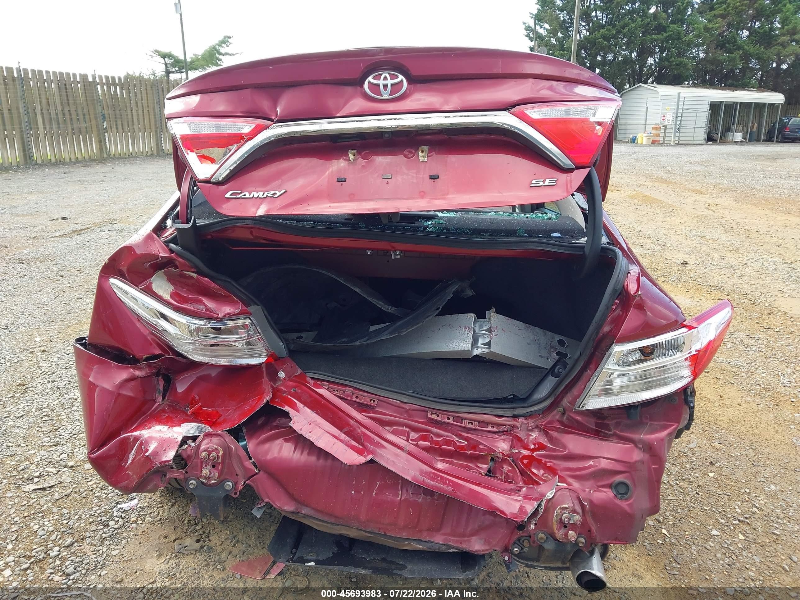 2015 Toyota Camry Se Red vin: 4T1BF1FK3FU945141