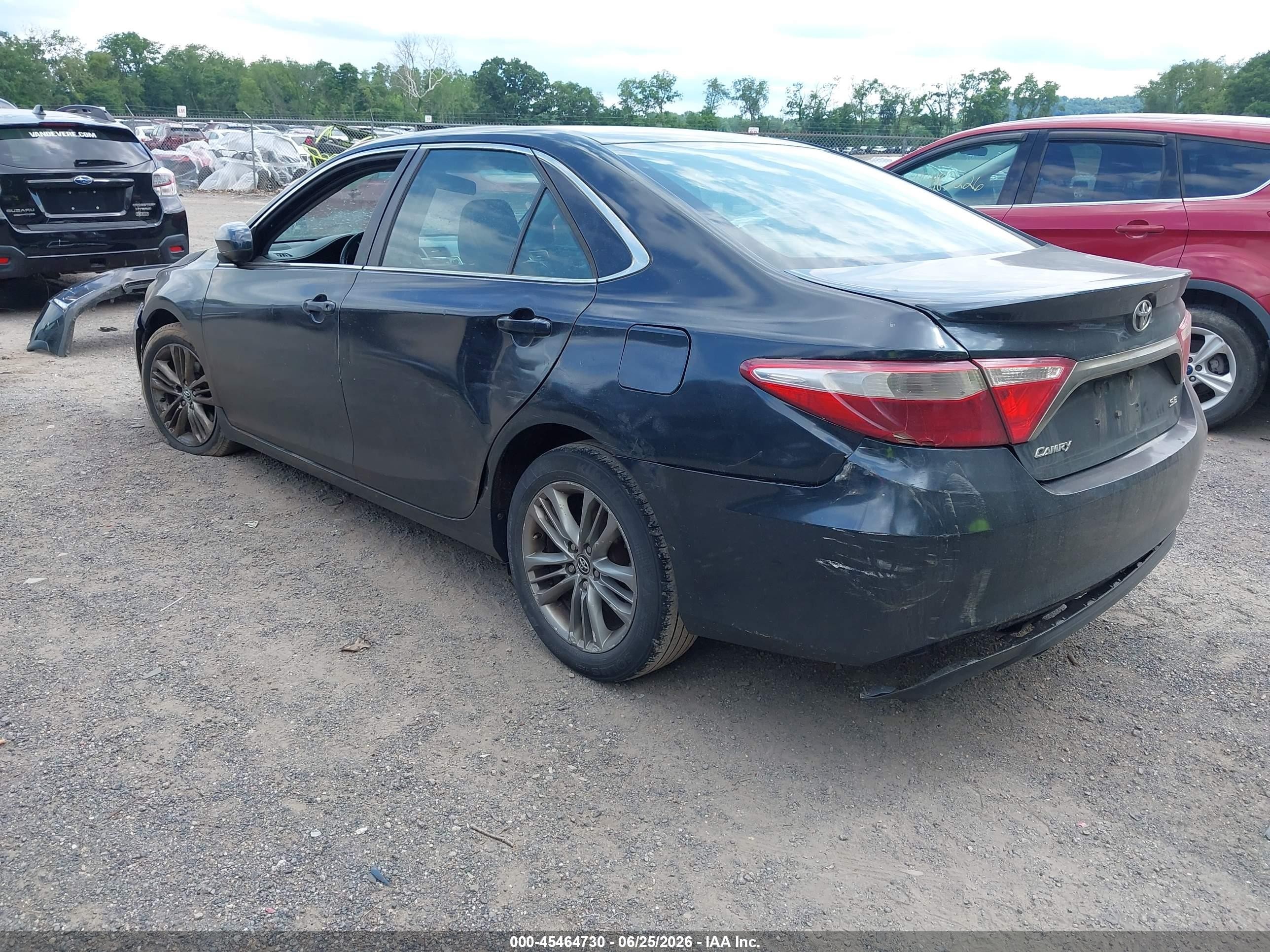 2015 Toyota Camry Se Black vin: 4T1BF1FK3FU947729