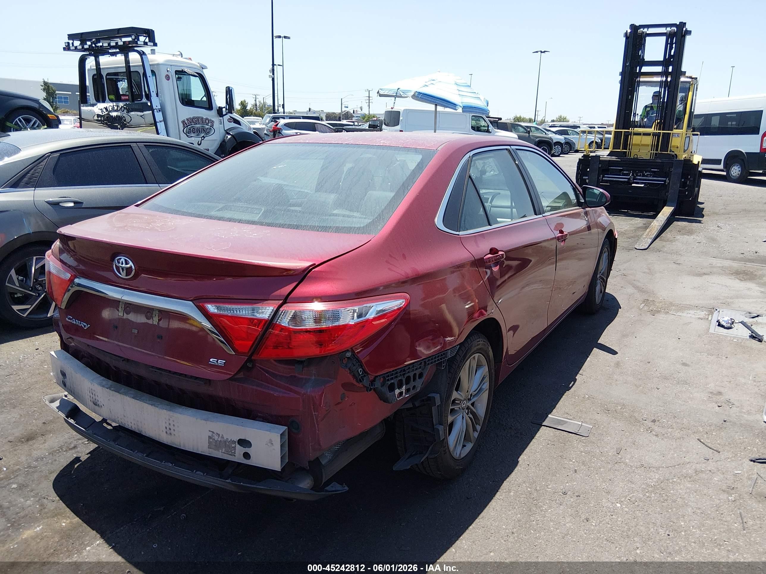 2015 Toyota Camry Se Burgundy vin: 4T1BF1FK3FU974462