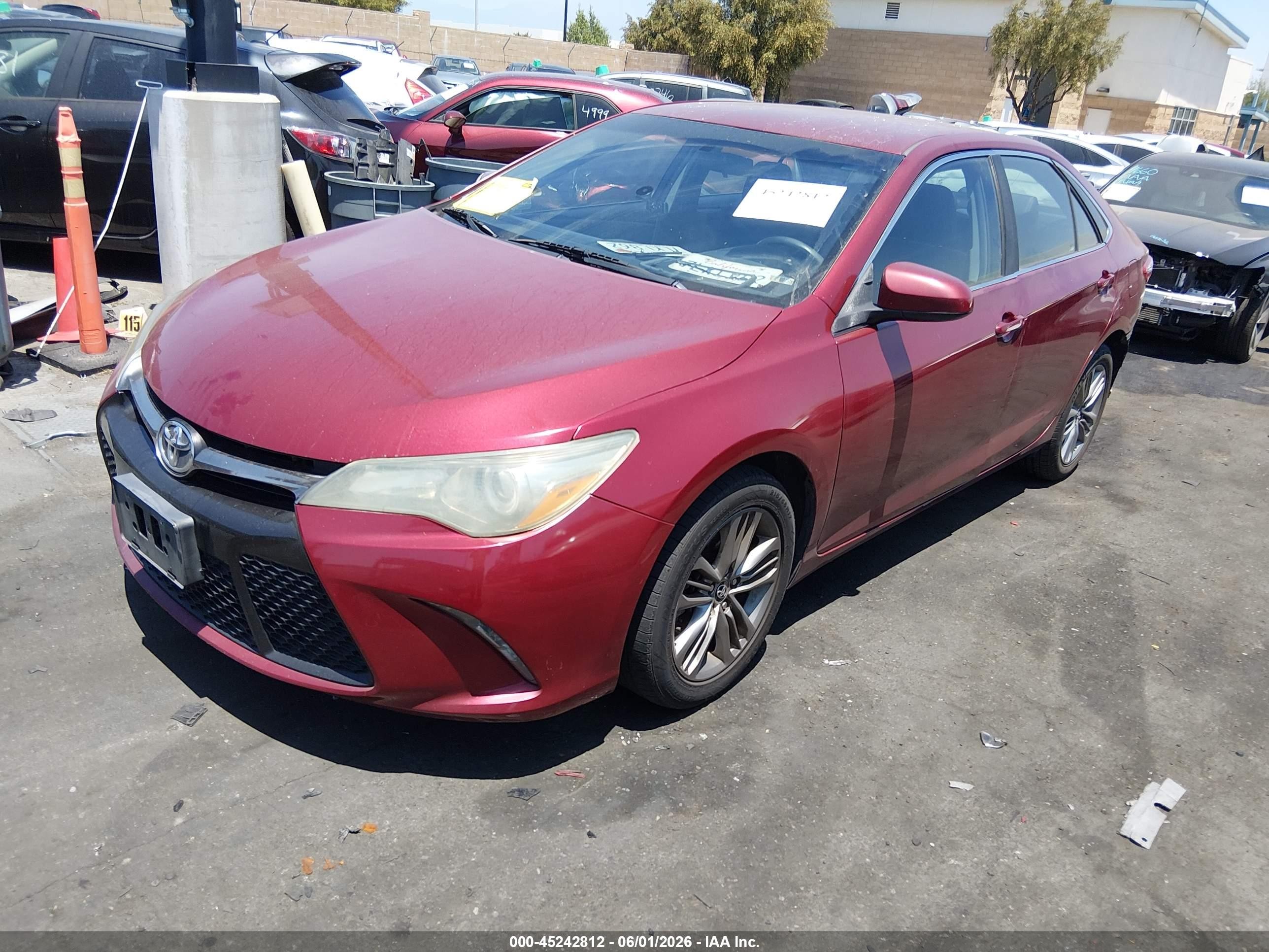 2015 Toyota Camry Se Burgundy vin: 4T1BF1FK3FU974462