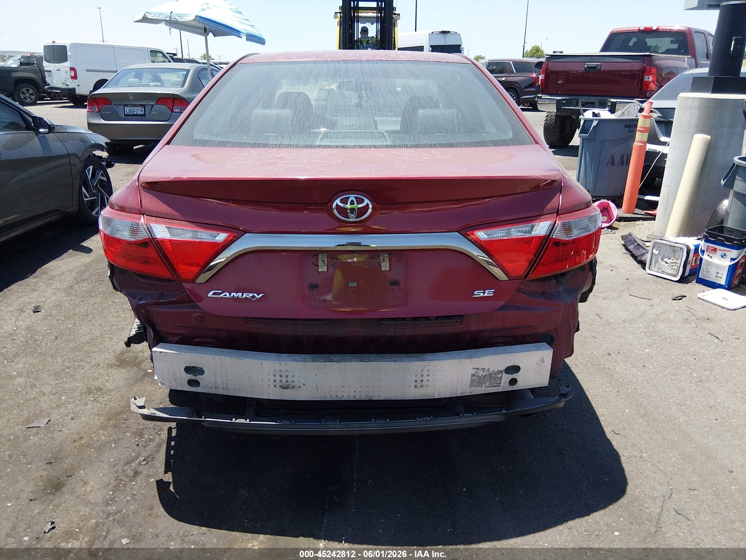 2015 Toyota Camry Se Burgundy vin: 4T1BF1FK3FU974462