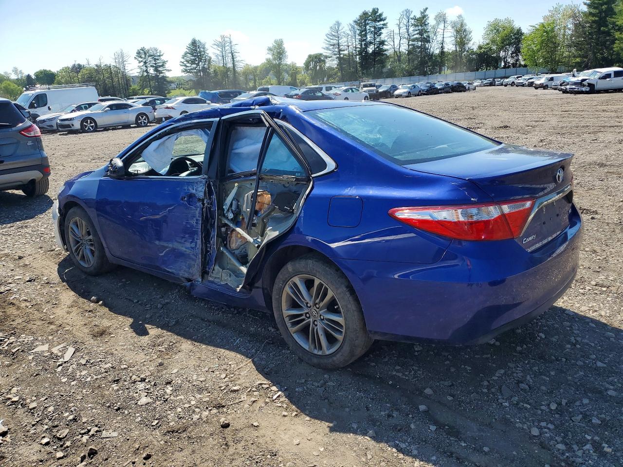 2015 Toyota Camry Se Blue vin: 4T1BF1FK3FU979838