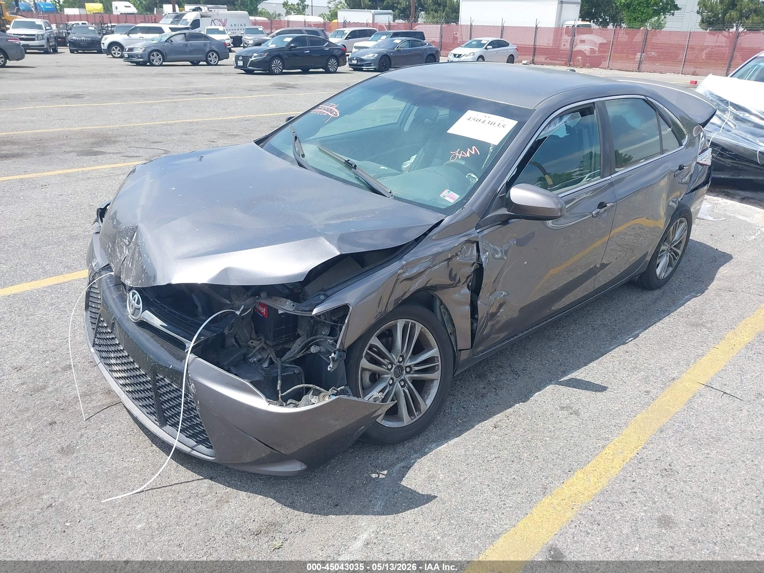 2015 Toyota Camry Se Gray vin: 4T1BF1FK3FU979936