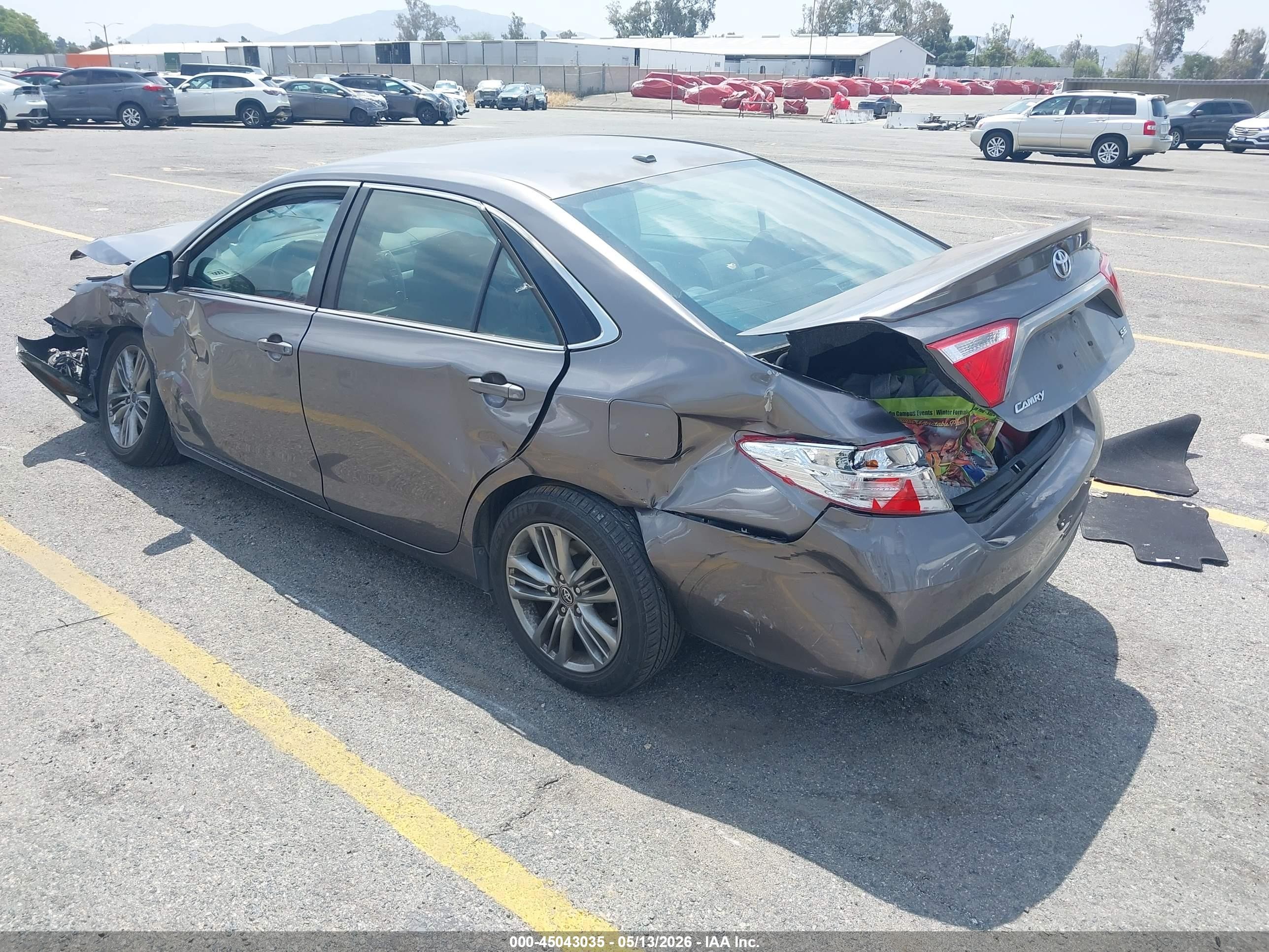 2015 Toyota Camry Se Gray vin: 4T1BF1FK3FU979936