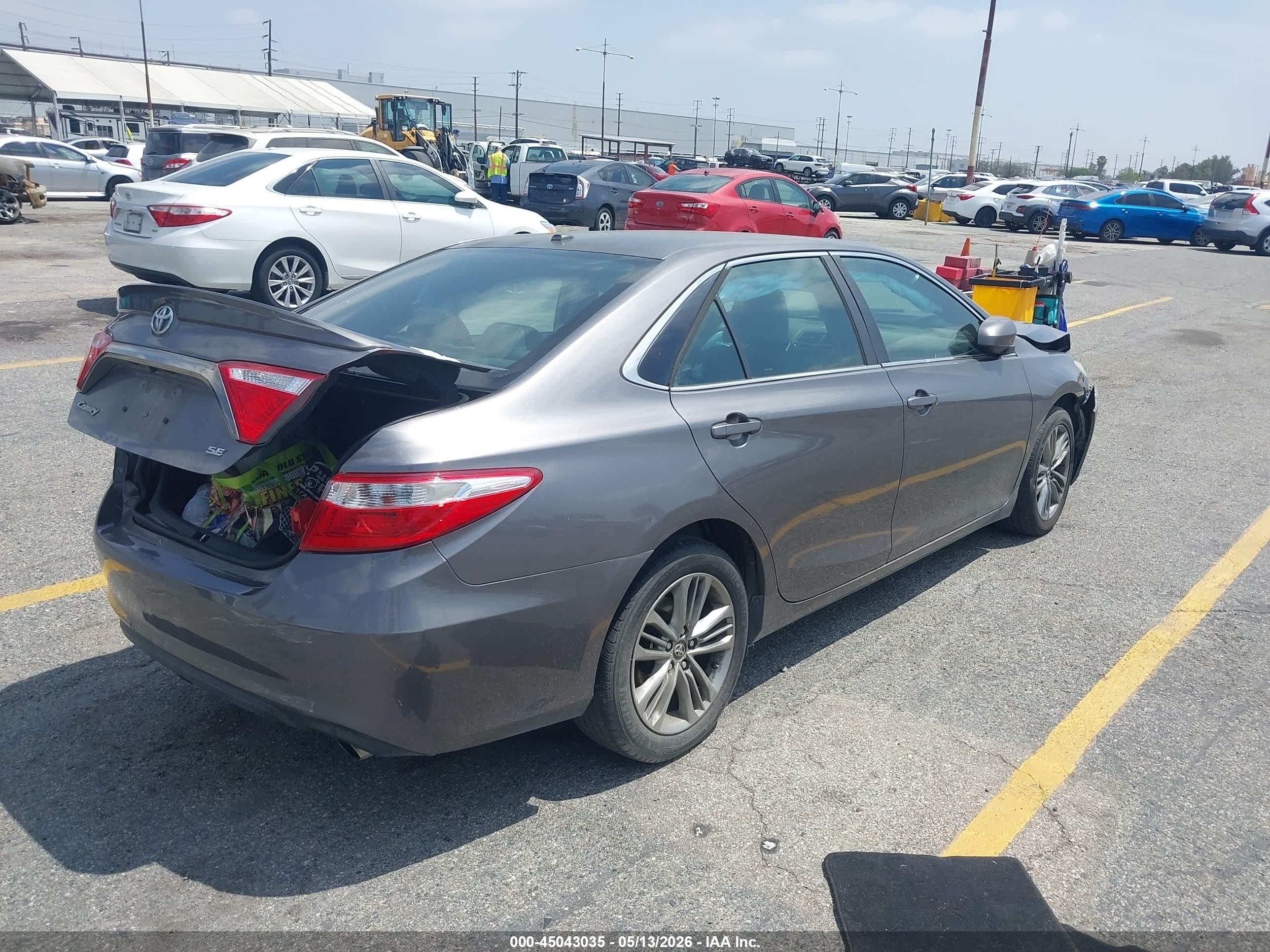 2015 Toyota Camry Se Gray vin: 4T1BF1FK3FU979936