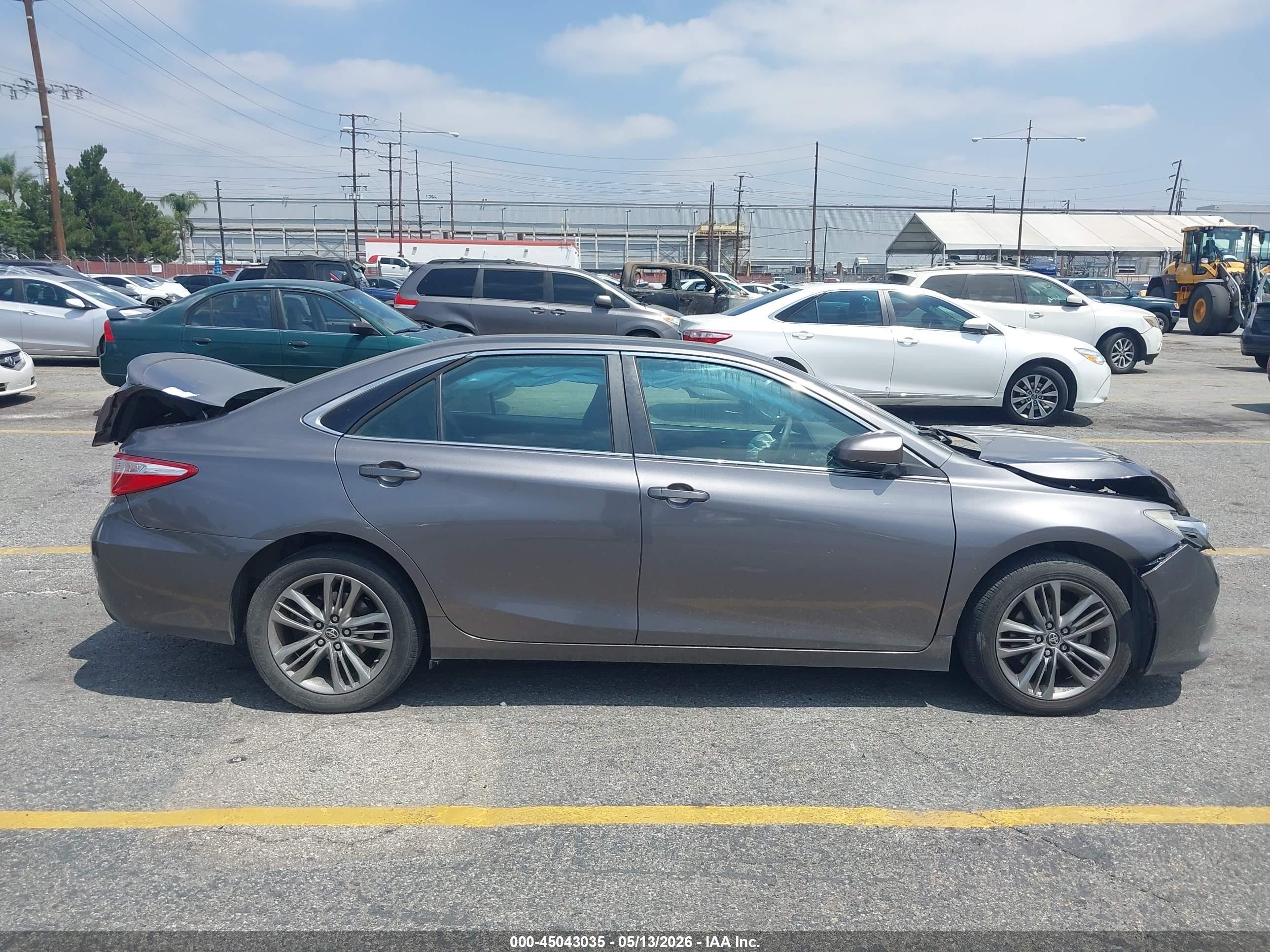 2015 Toyota Camry Se Gray vin: 4T1BF1FK3FU979936