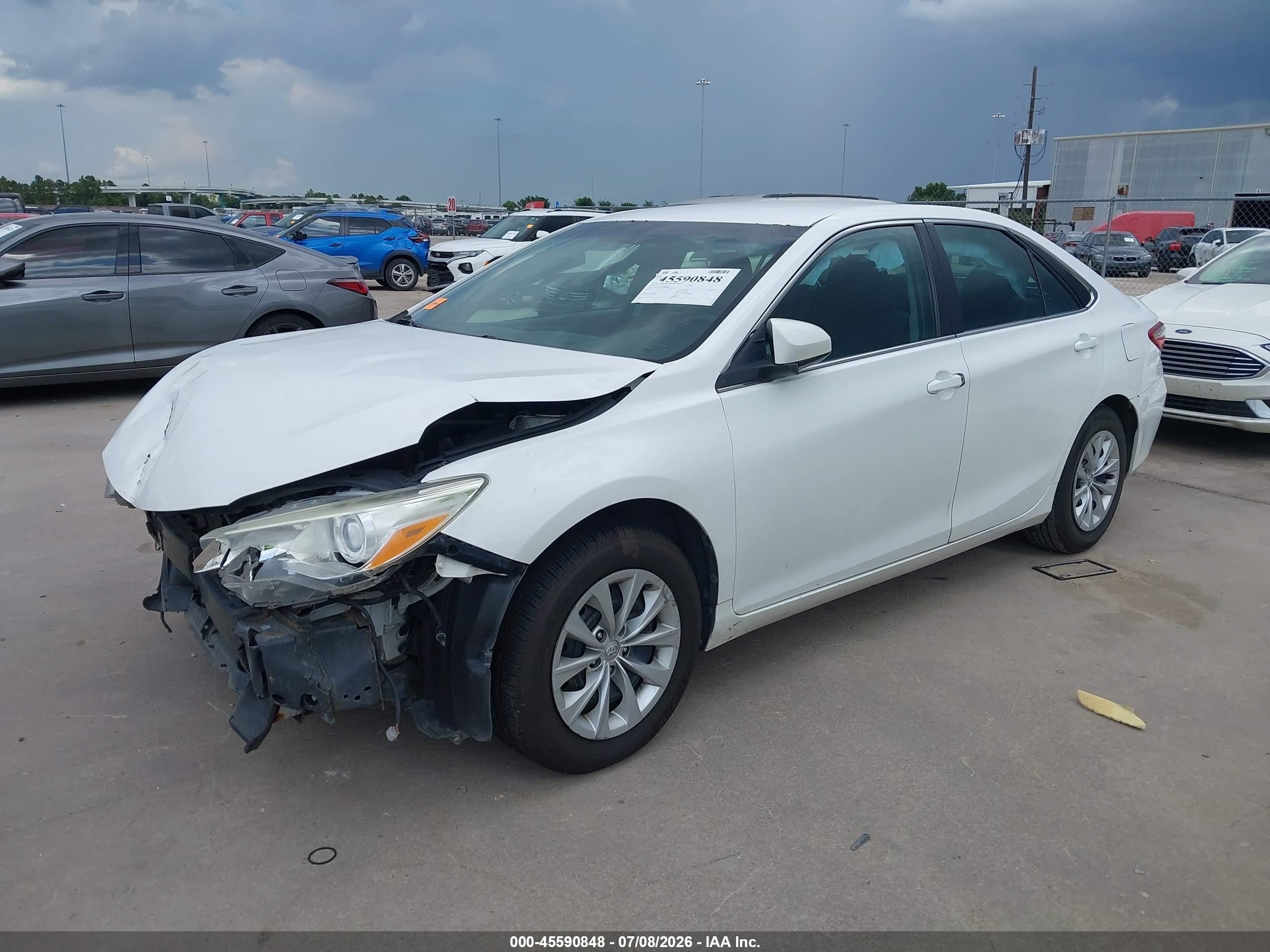 2015 Toyota Camry Le Белый vin: 4T1BF1FK3FU987146