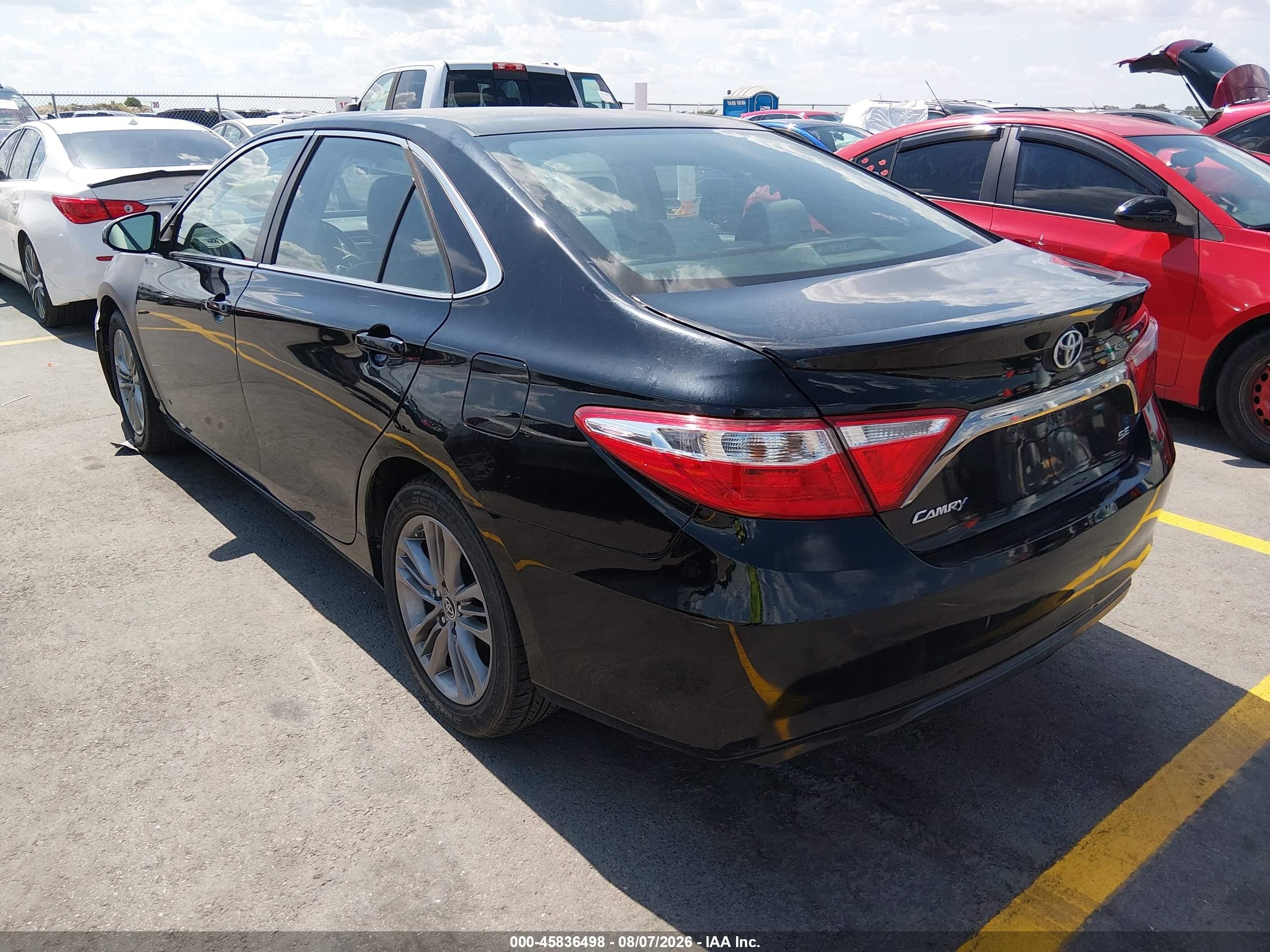 2015 Toyota Camry Se Black vin: 4T1BF1FK3FU994243