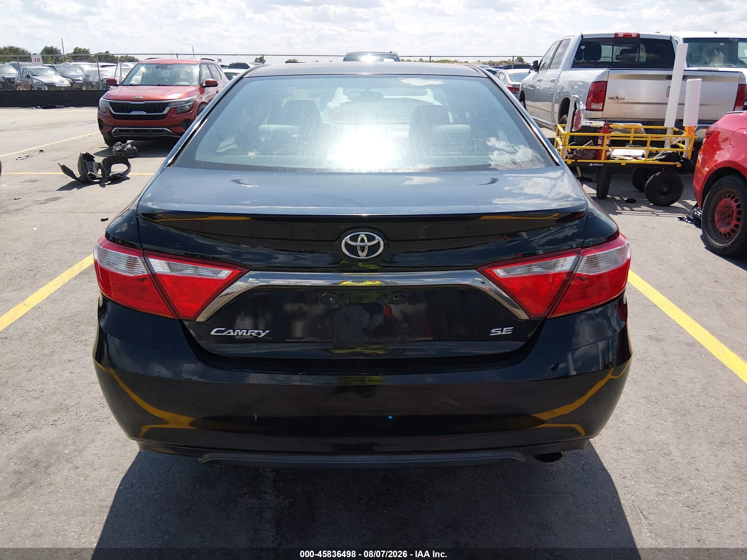 2015 Toyota Camry Se Black vin: 4T1BF1FK3FU994243