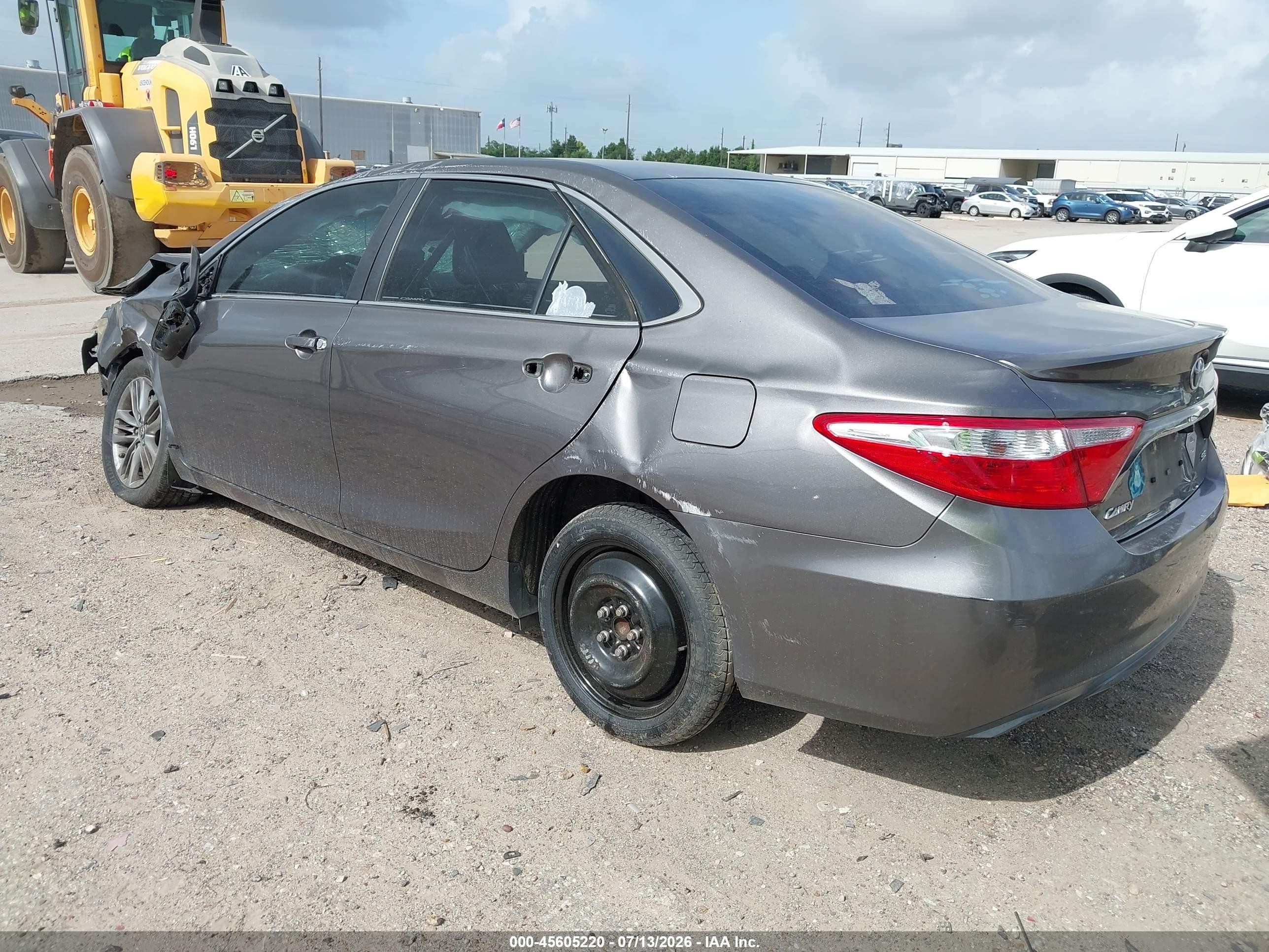 2016 Toyota Camry Se Gray vin: 4T1BF1FK3GU200147