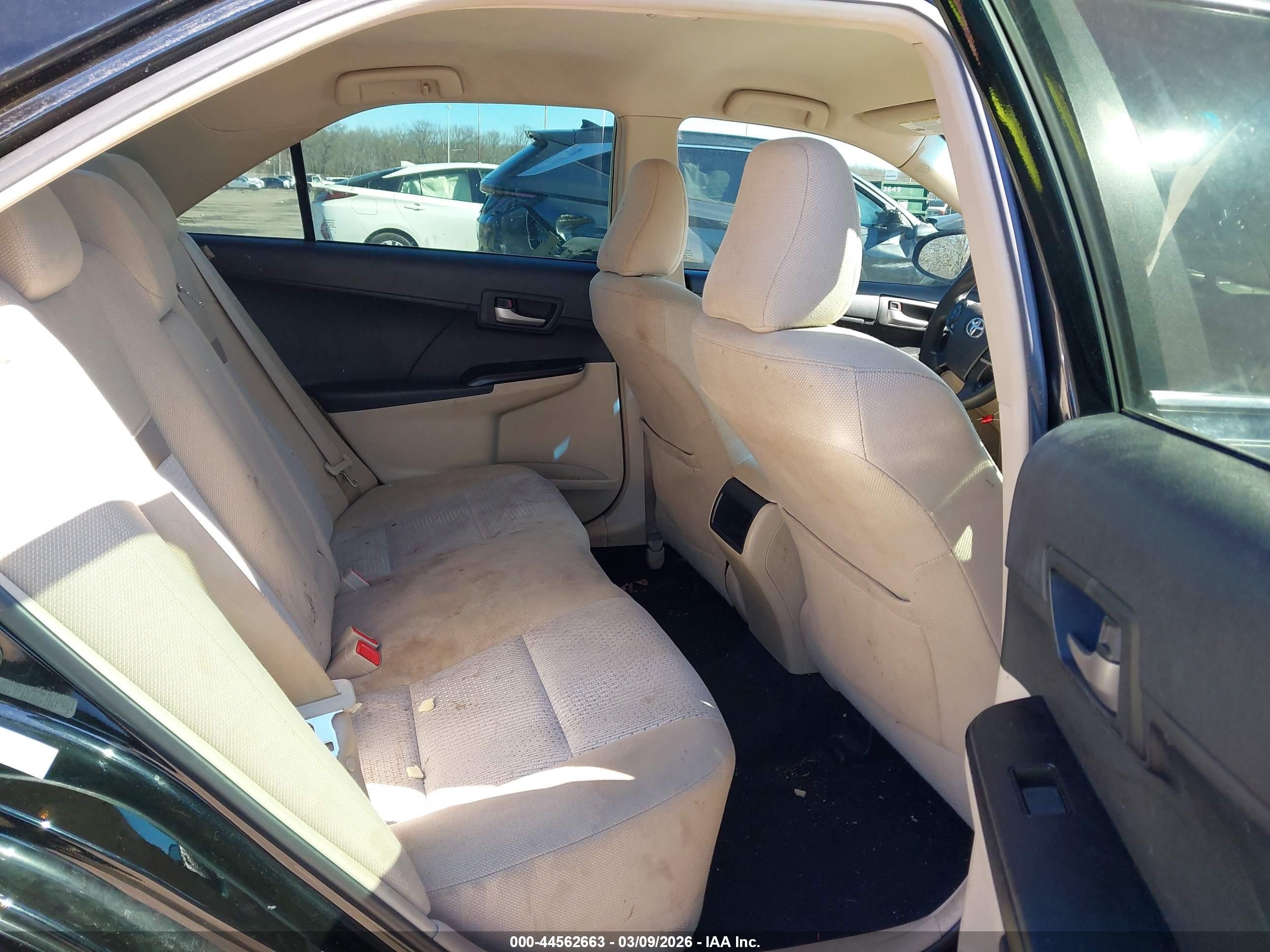 2012 Toyota Camry Le Черный vin: 4T1BF1FK4CU007967