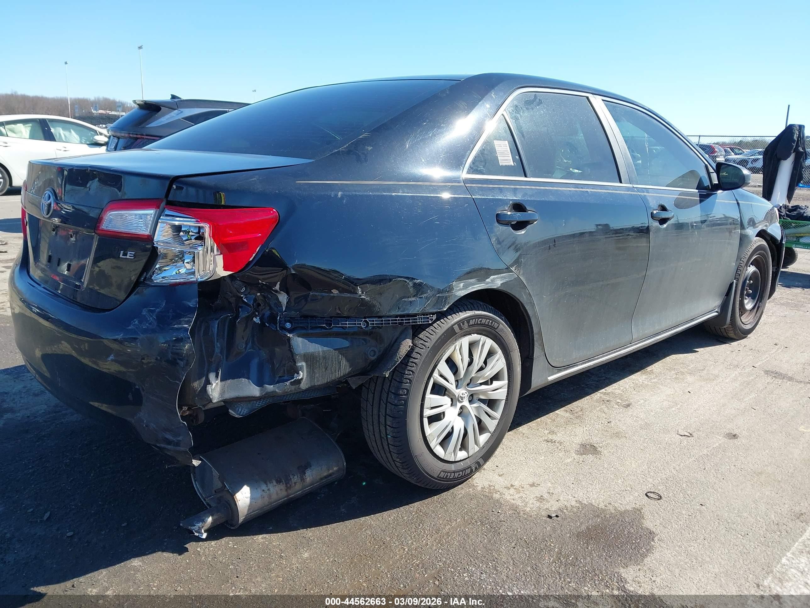 2012 Toyota Camry Le Черный vin: 4T1BF1FK4CU007967
