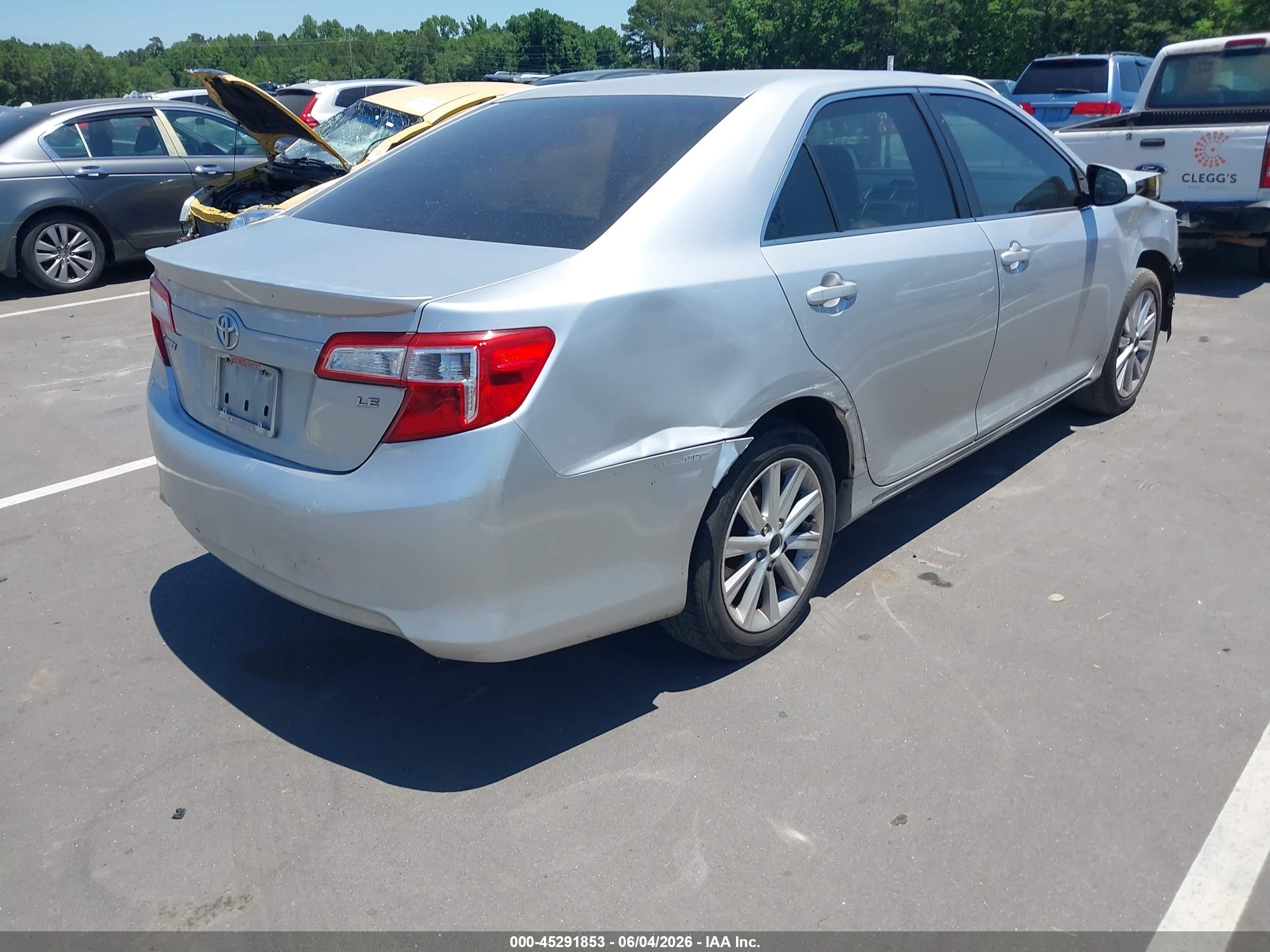 2012 Toyota Camry Le Silver vin: 4T1BF1FK4CU015504