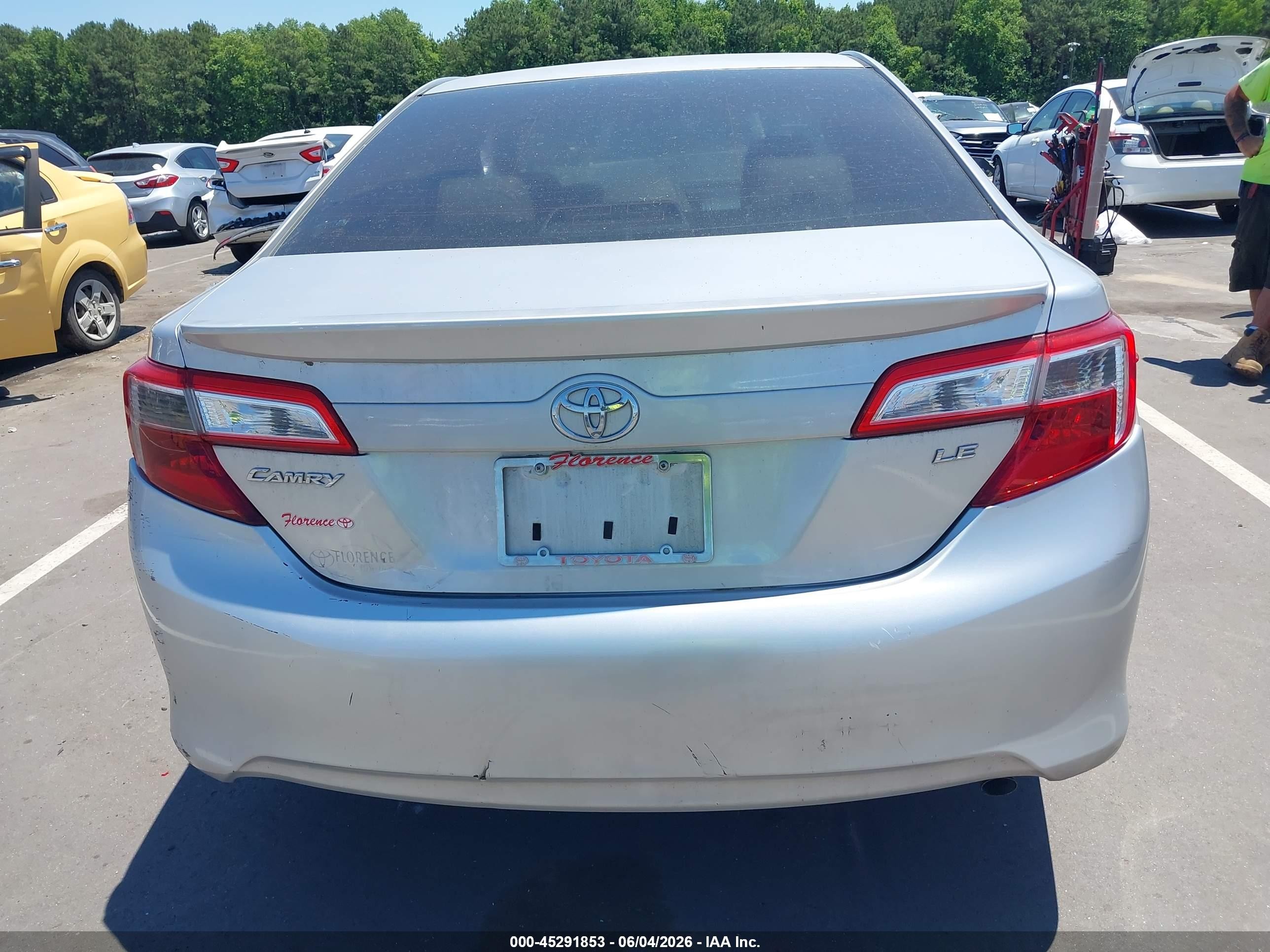2012 Toyota Camry Le Silver vin: 4T1BF1FK4CU015504