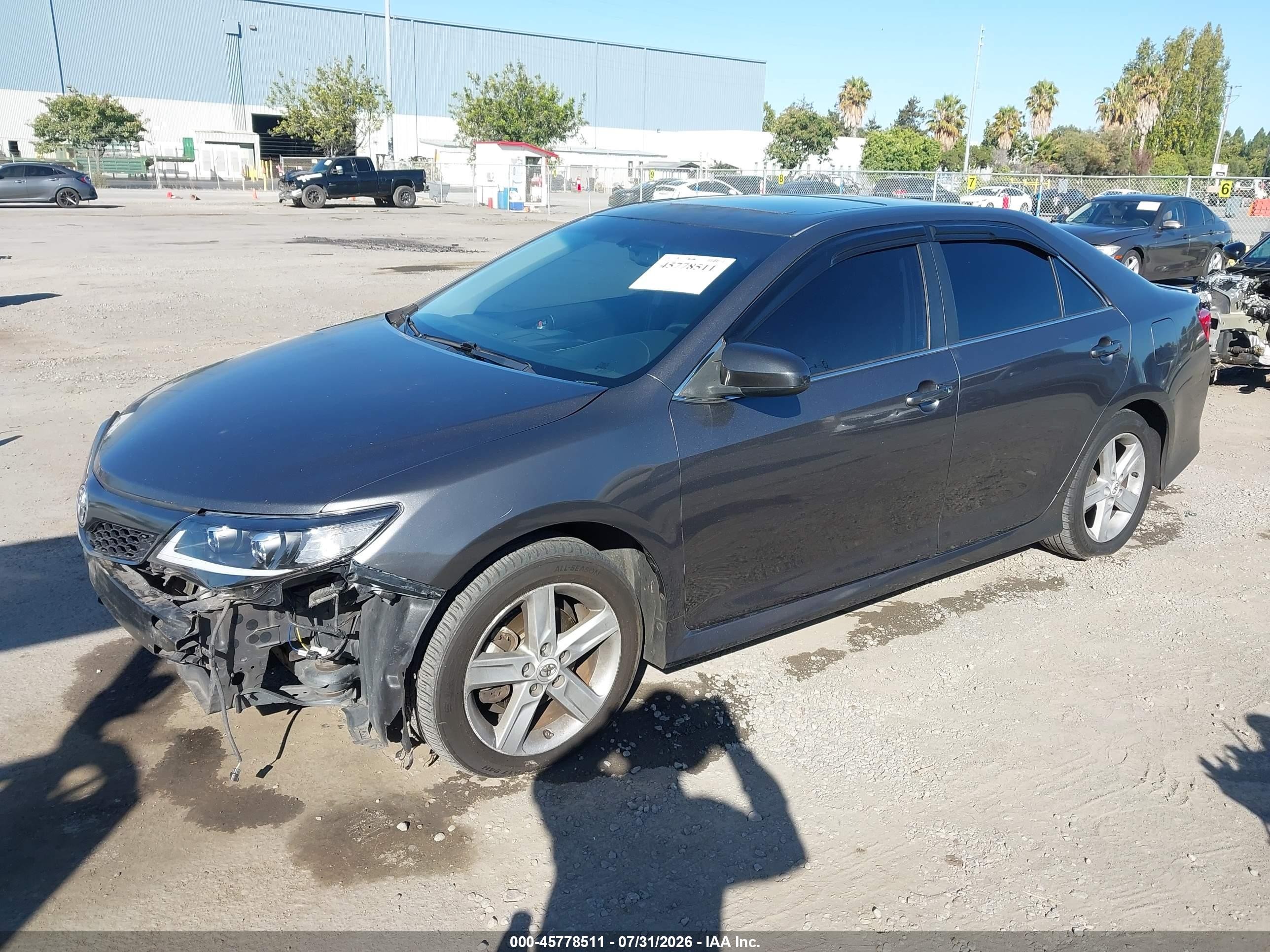 2012 Toyota Camry Se Gray vin: 4T1BF1FK4CU025305