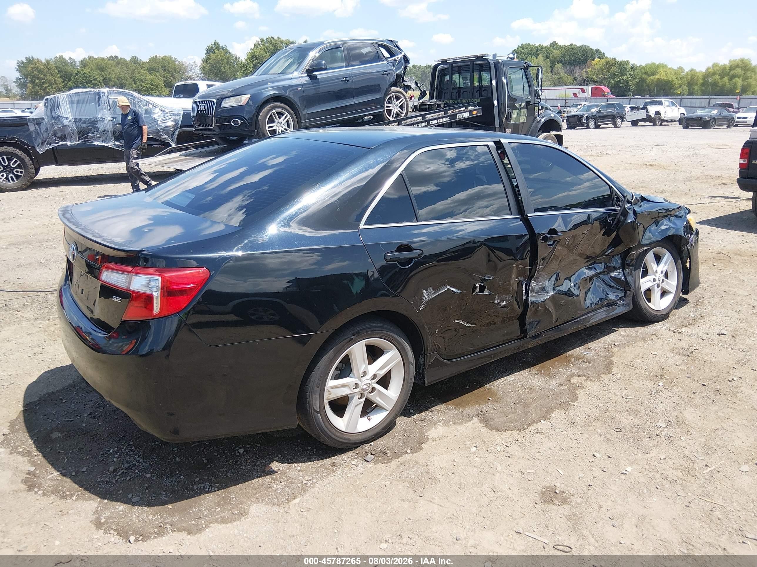 2012 Toyota Camry Se Black vin: 4T1BF1FK4CU043450