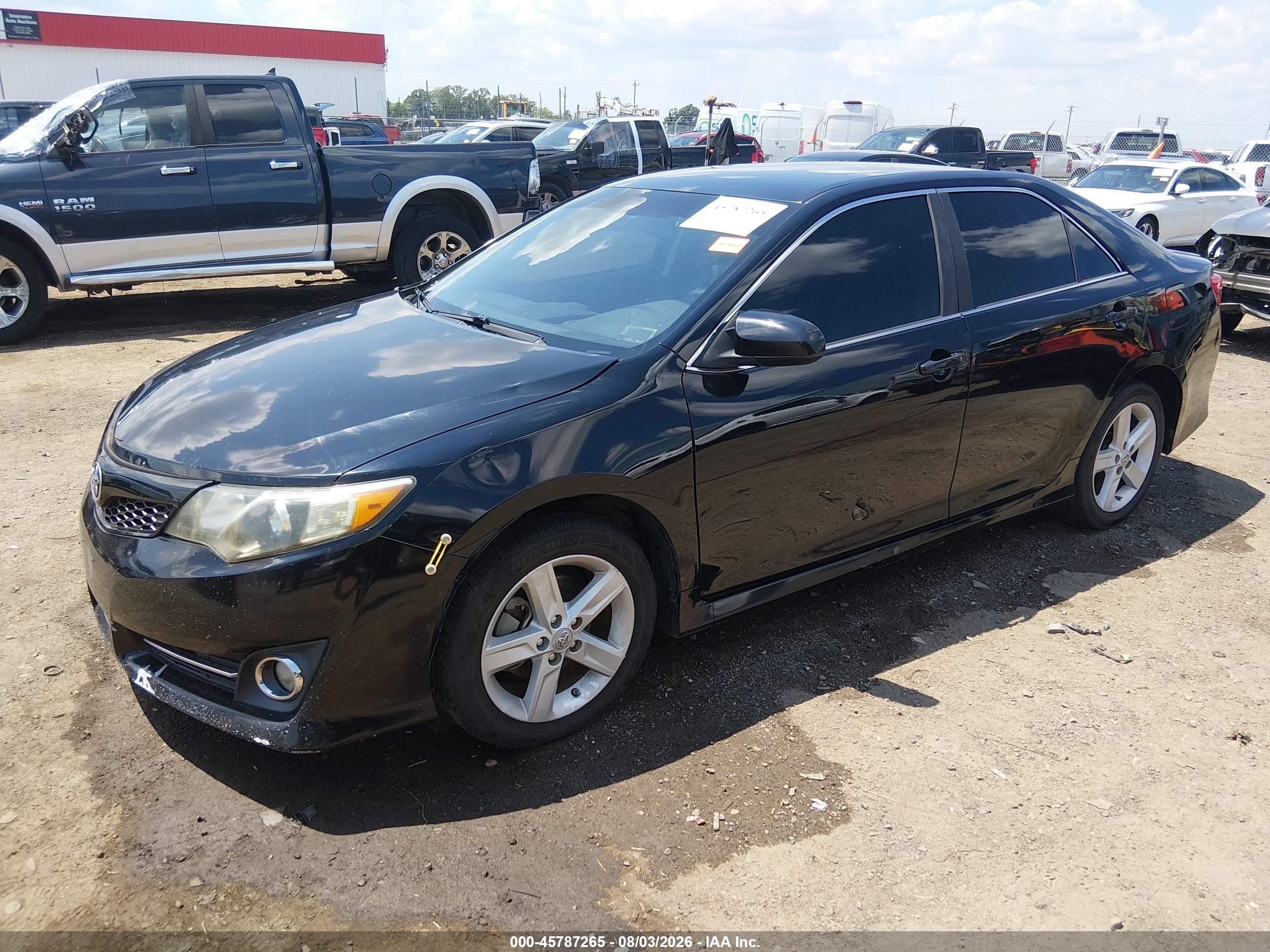 2012 Toyota Camry Se Black vin: 4T1BF1FK4CU043450