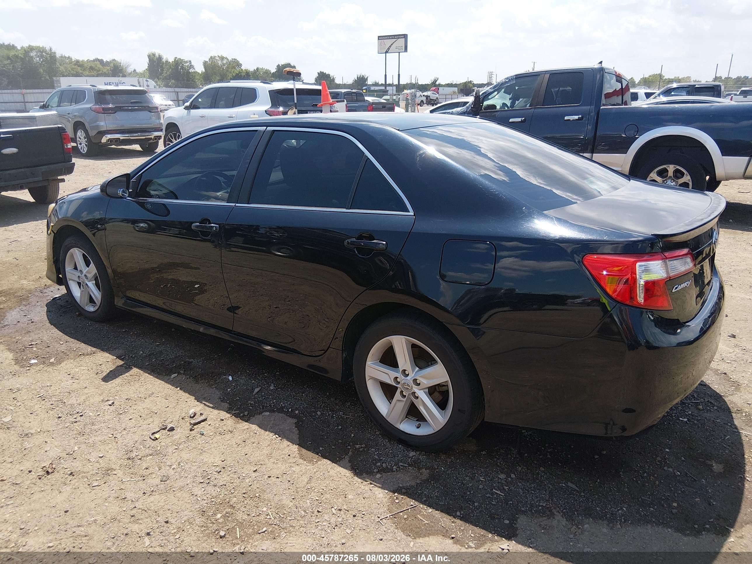 2012 Toyota Camry Se Black vin: 4T1BF1FK4CU043450